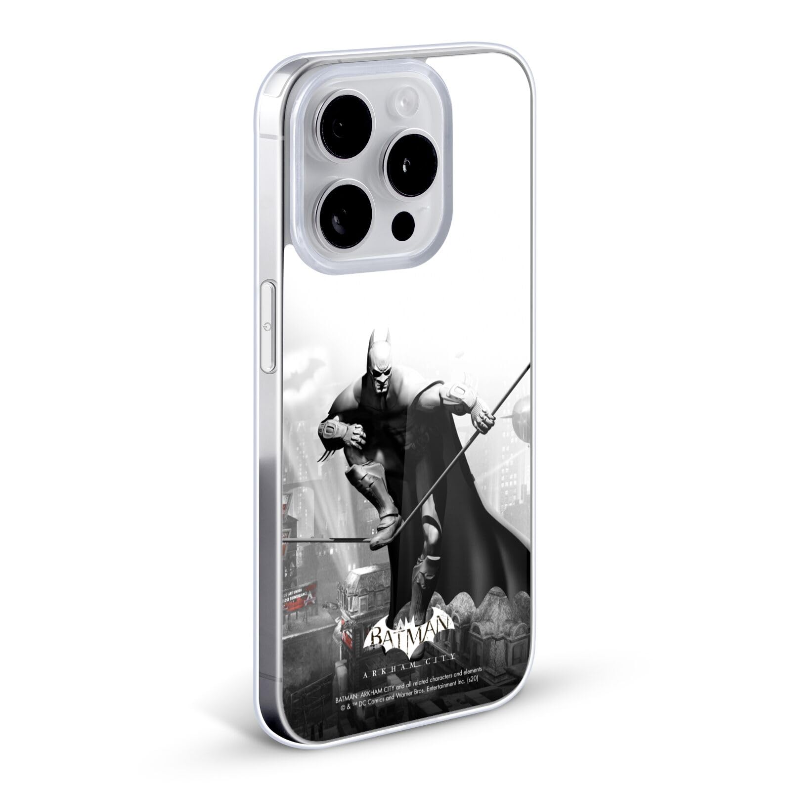 Officially Licensed Batman Arkham City Comic Book Cover Soft Gel Case for iPhone X/Xs - Durable Protective Phone Cover with Key Art Design | Perfect for DC Fans, Comic Collectors & Superhero Enthusiasts