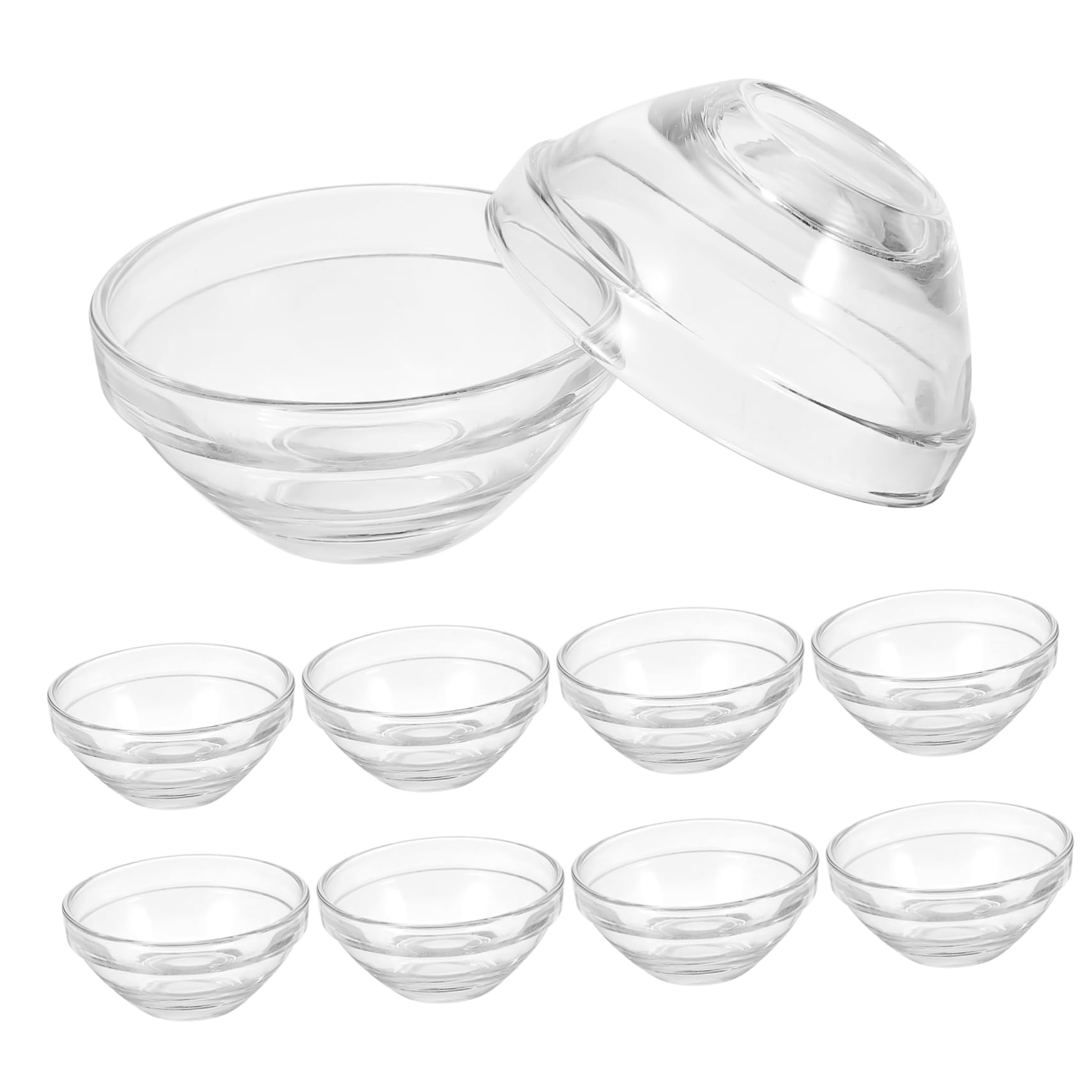 Healvian 10-Piece Mask Bowl Set with Lids - Skin Applicator Bowls, Facial Mixing Cups for Spa, Party Supplies, Salad & Dessert Bowls - Perfect for DIY Skincare, Tea Masks, and Food Serving (Black)