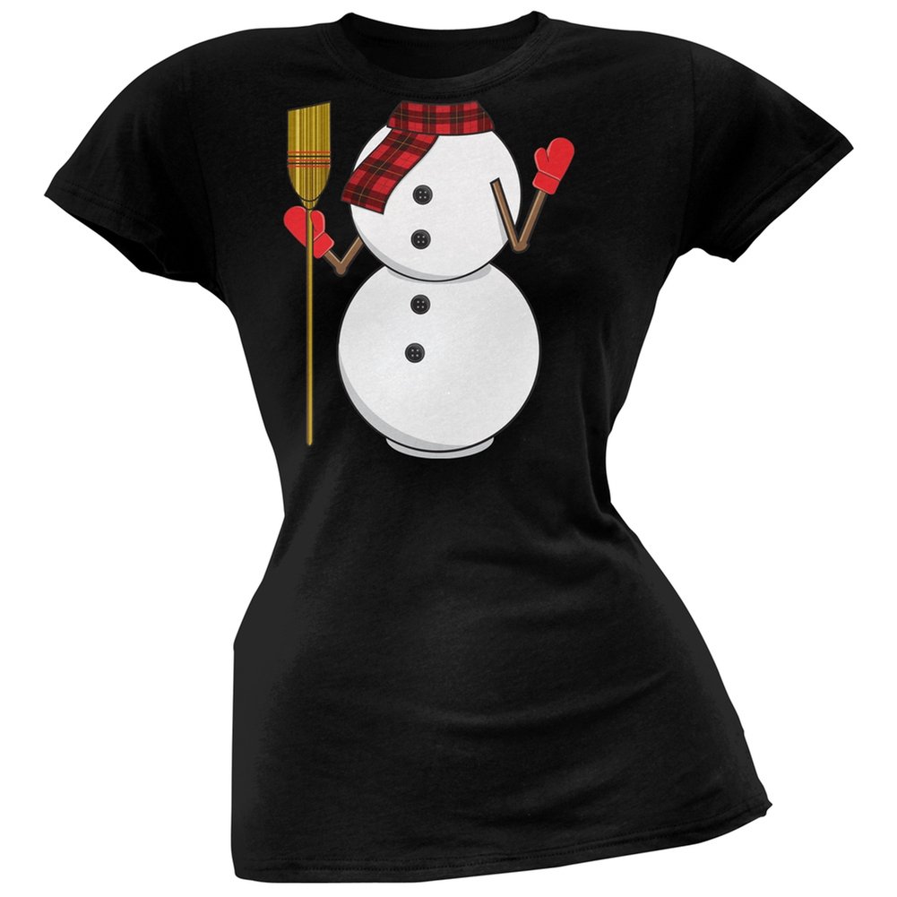 Snowman Body Costume Soft Juniors T-Shirt - Festive Christmas Party Outfit for Kids & Teens - Perfect for Holiday Gatherings, School Plays & Winter Celebrations