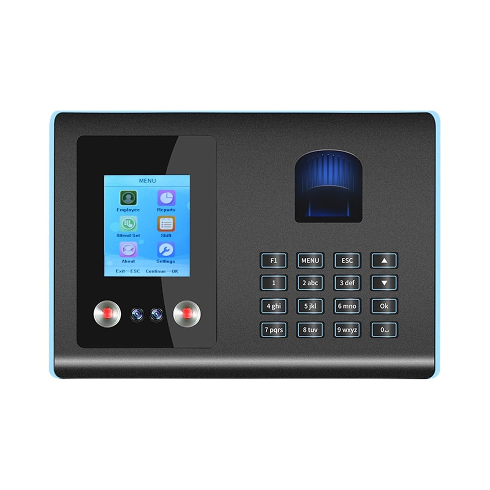 Biometric Facial Recognition & Fingerprint Time Attendance System - Secure Employee Clock-in Device for Offices, Schools & Businesses