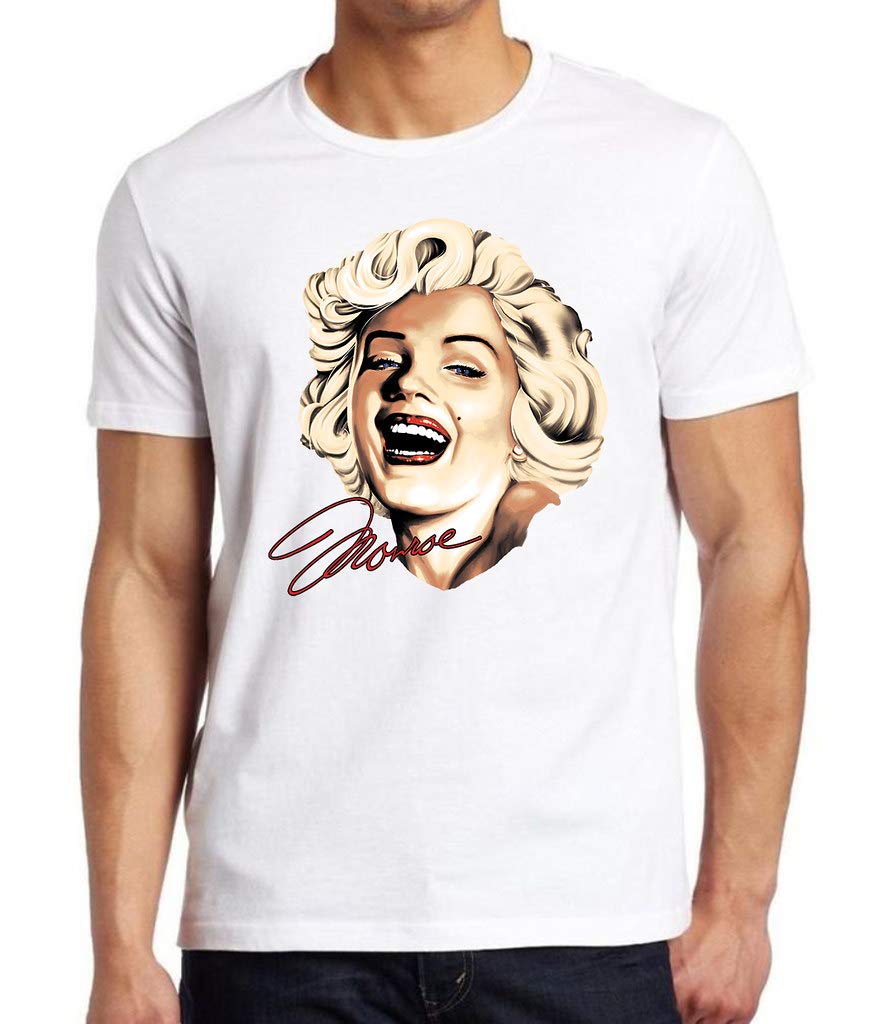 Vintage Marilyn Monroe Laughing White T-Shirt for Men - Classic Retro Graphic Tee - Perfect for Casual Wear, Concerts & Pop Culture Fans