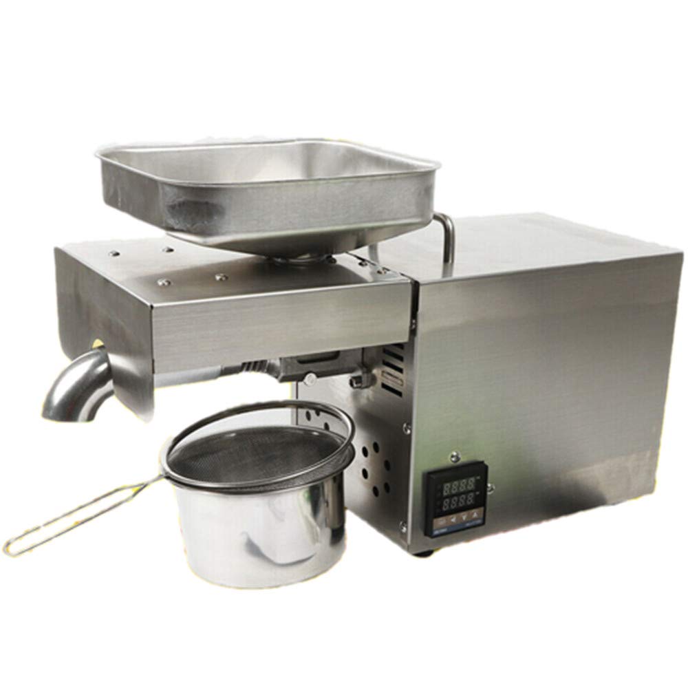Commercial Automatic Oil Press Machine 1500W - Hot & Cold Press for Nuts, Seeds, Peanut, Sesame, Olive Oil - Heavy Duty Oil Extractor & Expeller (110V 1500W, Style 2) - Perfect for Home Kitchens, Restaurants & Small Business Oil Production