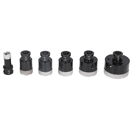 6Pcs Stainless Steel Female Thread Hole Saw with Bearings - High Precision Tile Cutter for Ceramic, Porcelain & Glass (Perfect for Bathroom, Kitchen & DIY Projects)