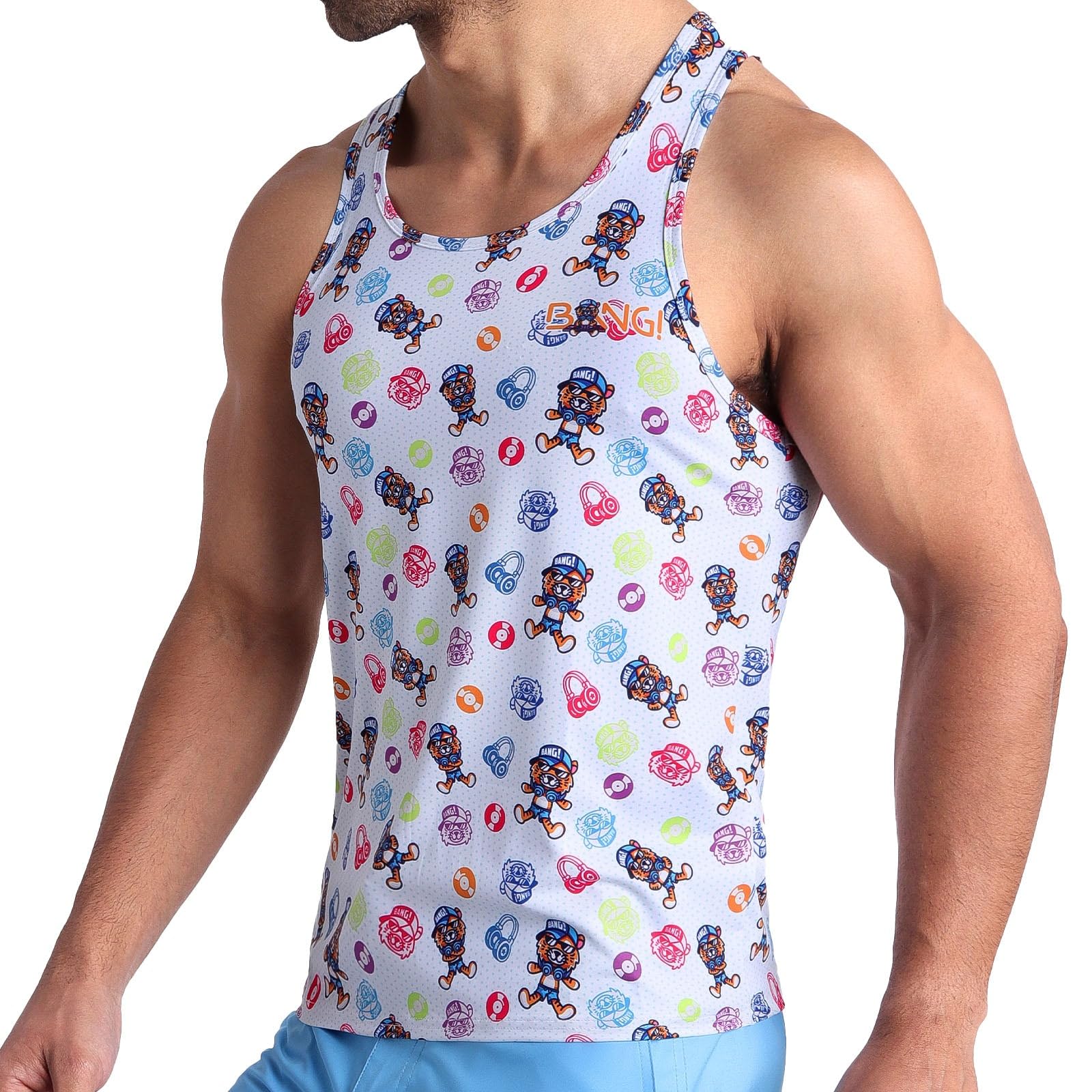 Bang Men's Muscle Tank Top - Sleeveless Workout Shirt for Gym, Fitness & Bodybuilding - Breathable Athletic Wear for Training, Running & Nightclubs