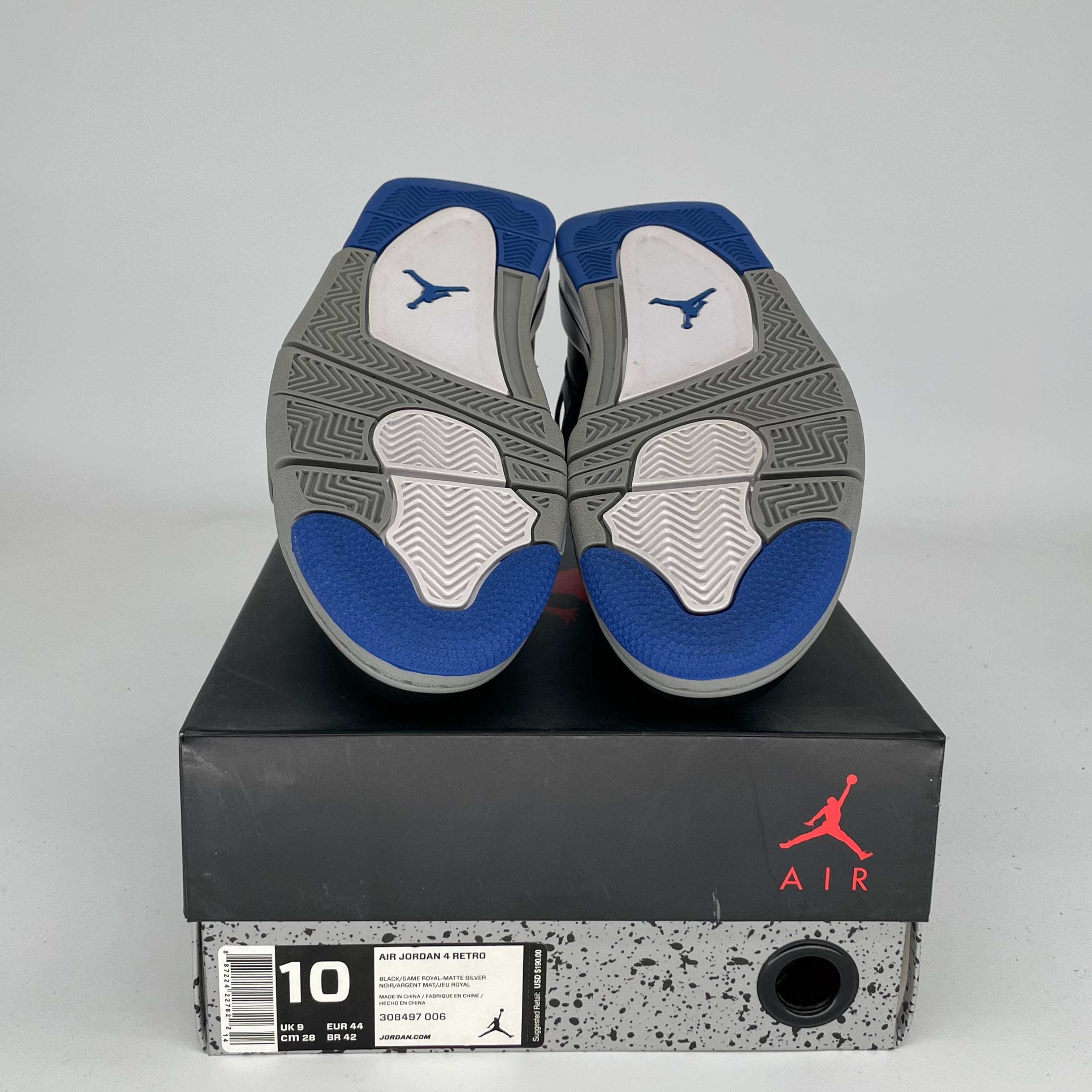AIR JORDAN 4 MOTORSPORT ALTERNATE 308497-006 Men's Basketball Shoes Size 10 - Retro Sneakers for Casual Wear & Street Style