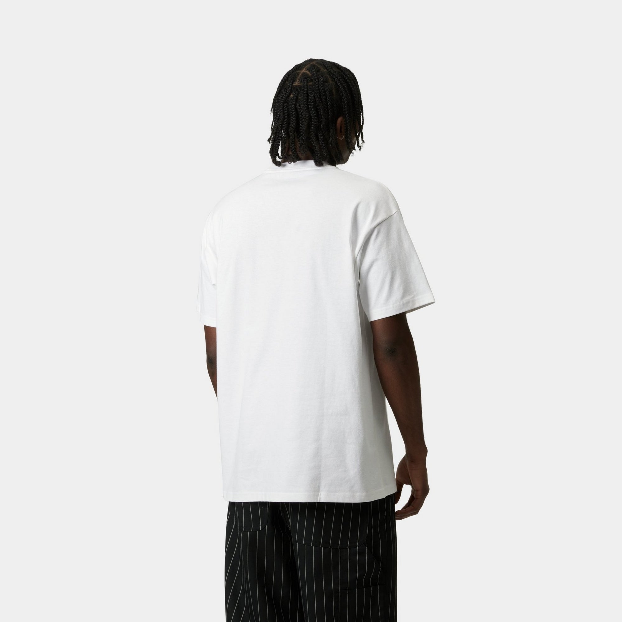 Men's Casual Pocket T-Shirt - Soft Cotton Short Sleeve Tee for Everyday Wear (White/Black) | Perfect for Streetwear, Lounge & Casual Outfits