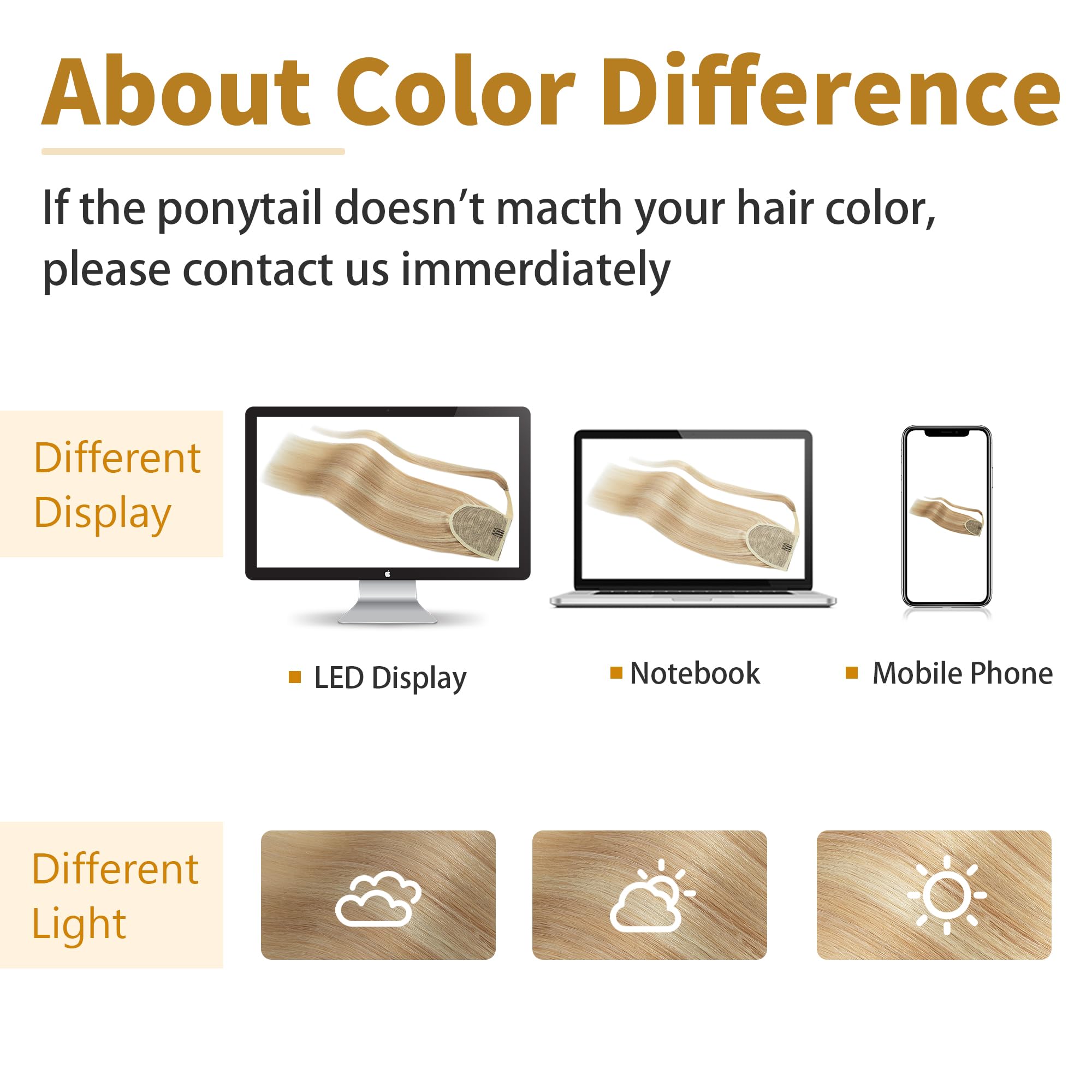 SEGO 20 Inch Clip-In Ponytail Extension - 100% Real Human Hair, Long Straight Wrap Around Ponytail with Magic Paste (Ash Blonde & Bleach Blonde) - Perfect for Daily Wear, Parties, Weddings & Special Occasions