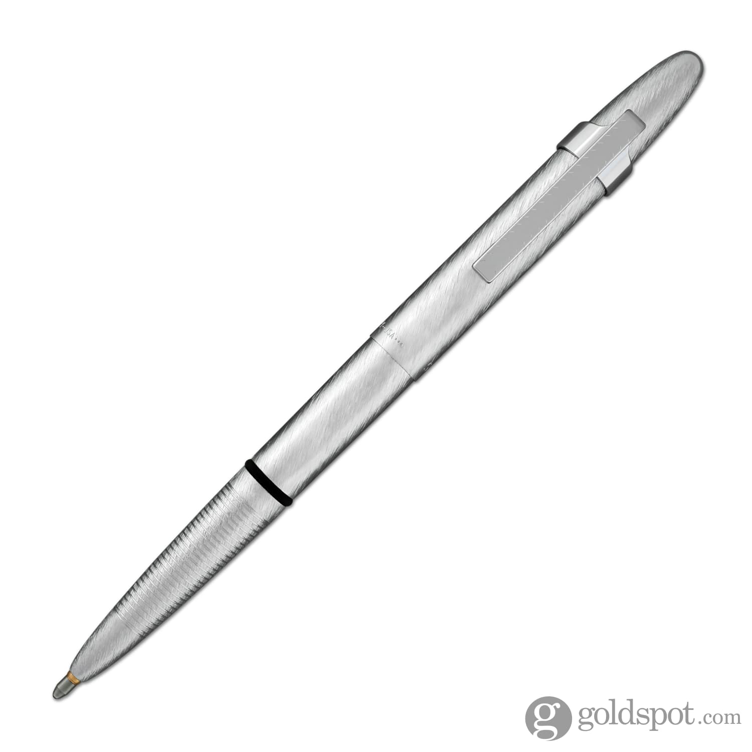 Fisher Space Pen Bullet Ballpoint Pen - Brushed Chrome with Clip - Compact & Refillable for Travel, Outdoor Adventures & Everyday Writing