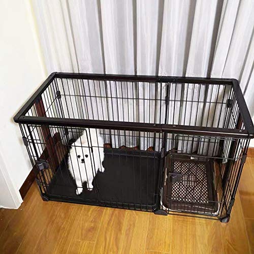 Liushop Dog Crate - Heavy Duty Indoor Dog Cage Kennel for Small & Medium Dogs, Portable Pet House with Removable Tray - Perfect for Home, Travel & Training Use