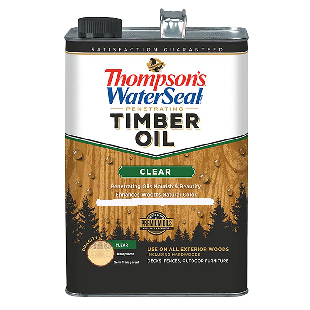 Premium Clear Timber Oil for Wood Protection & Restoration - Waterproof, UV Resistant, Long-Lasting Finish for Outdoor Furniture, Decks & Fences