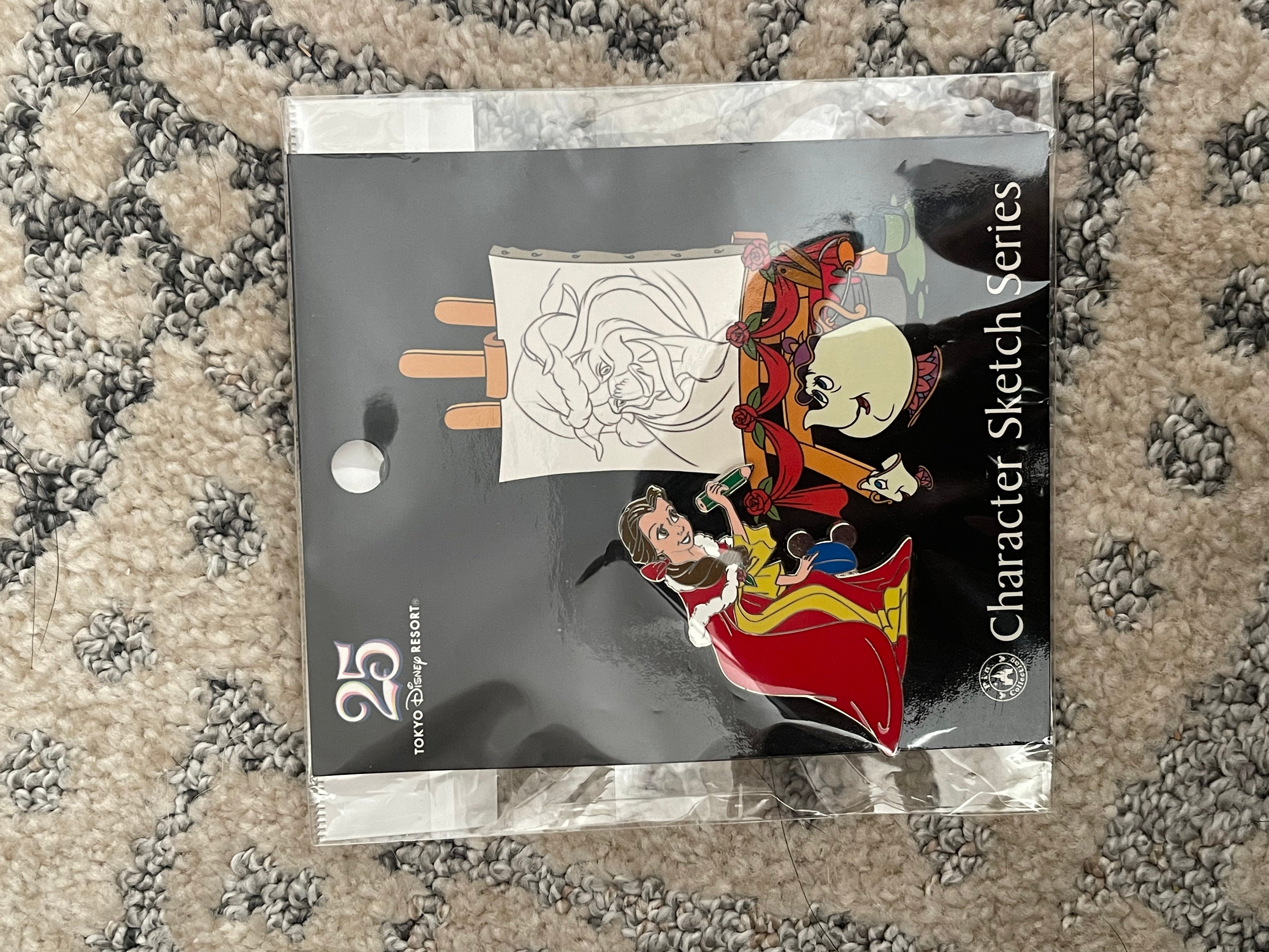 Tokyo Disney Character Sketch Series Enamel Pin - Cute Collectible Badge for Backpacks, Jackets, Hats & Disney Fan Gifts