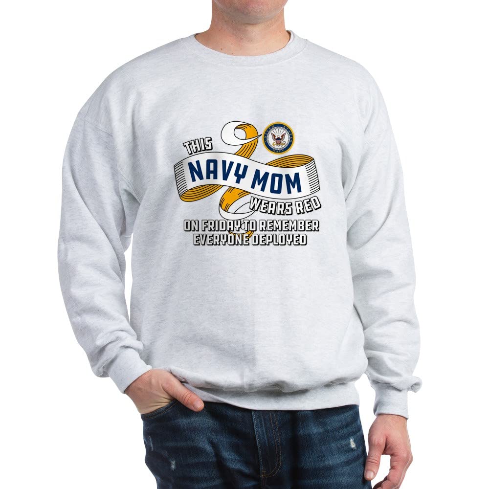 Navy Mom Wears Red On Friday Hoodie - Comfortable Military Mom Pullover Sweatshirt for Troops Support | Perfect for Veterans Day, Military Homecomings & Patriotic Events | Cozy & Stylish for Military Family Apparel, Proud Mom Gatherings & Deployment Support | Ideal for Casual Wear, Military Appreciation & Family Events | Great for Everyday Use, School Pickups & Community Activities | Perfect for Showing Patriotism at Parades, Fundraisers & Military Support Events