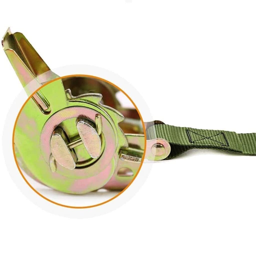 1 Inch Wide Ratchet Tie Down Straps with Safety Latch - 800kg Capacity Heavy Duty Cargo Straps for Securing Appliances, Equipment & Transport Loads - Perfect for Moving, Towing & Trucking
