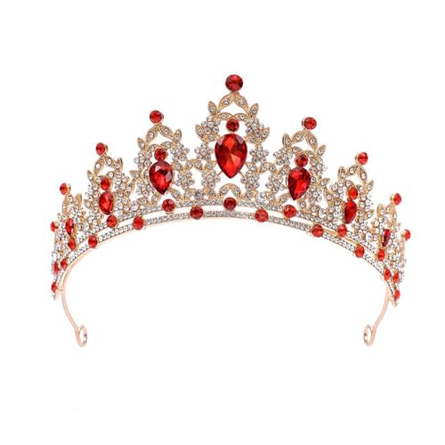 gold crown with red crystal