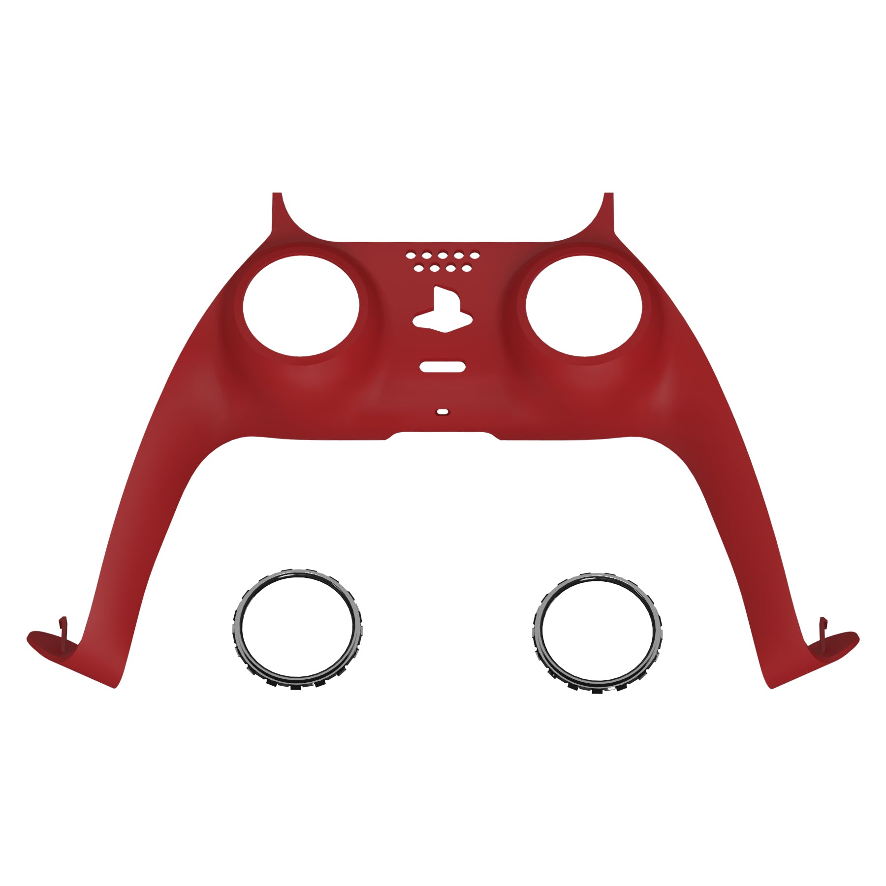 eXtremeRate Passion Red PS5 Controller Shell Replacement - DIY Custom Cover with Accent Rings (GPFP3029) | Gaming Accessories for Enhanced PS5 Experience