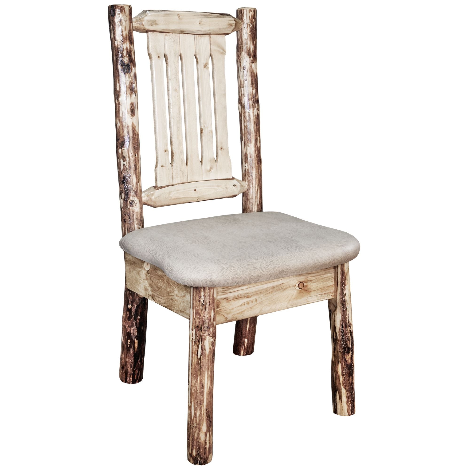 Premium Glacier Country Captain's Chair with Comfortable Upholstered Seat in Classic Buckskin Pattern - Perfect for Home Office, Study Room, and Gaming Setup