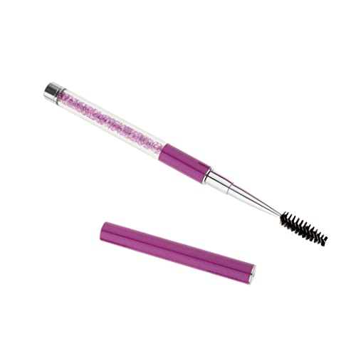 Siah Rhinestones Eyelash Curving Mascara Brush Wand - Purple Glamorous Eye Makeup Tool for Party & Special Occasions