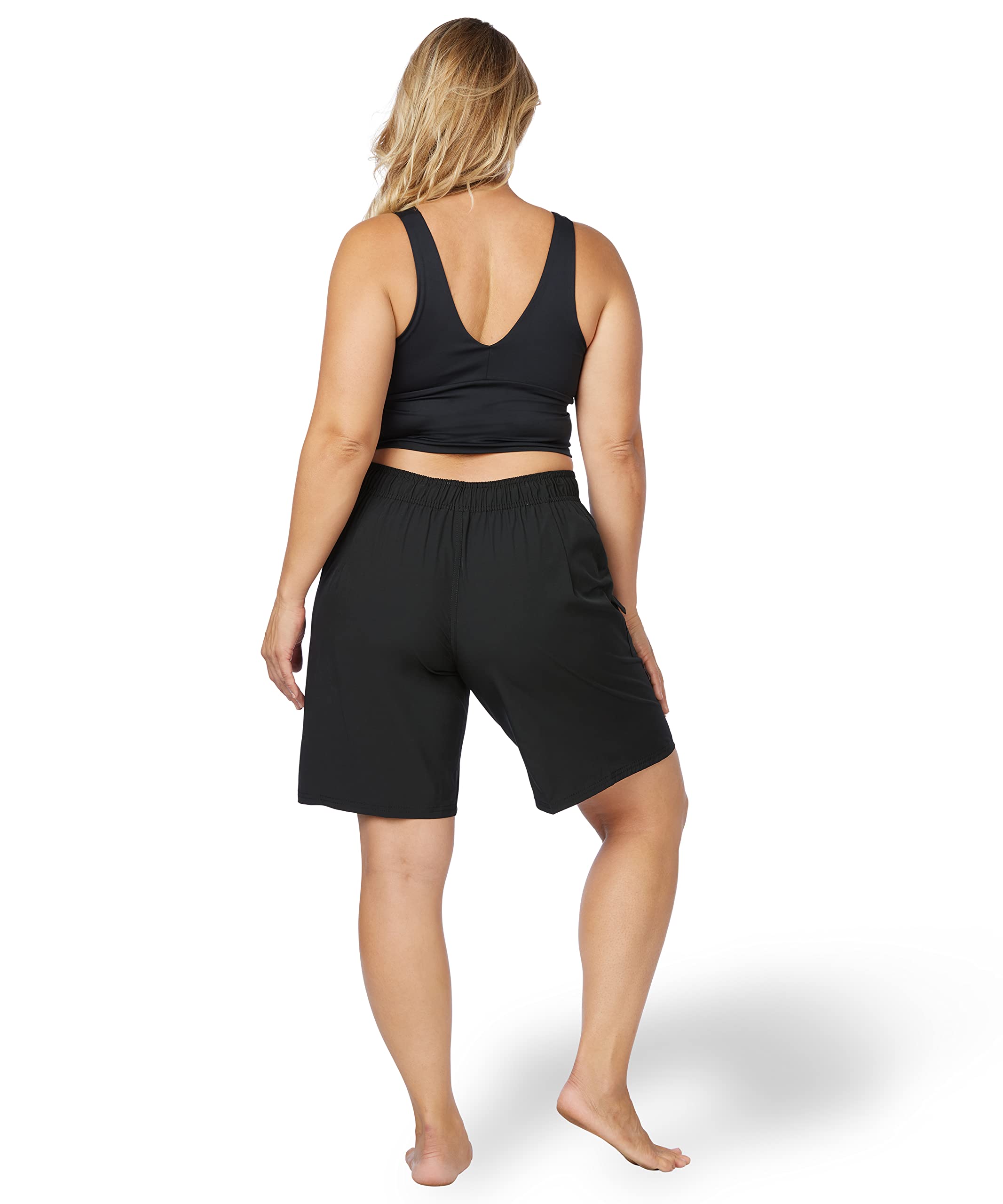 **Women's Plus Size Swim Shorts - Maui Print Board Shorts for Beach, Pool & Water Sports**