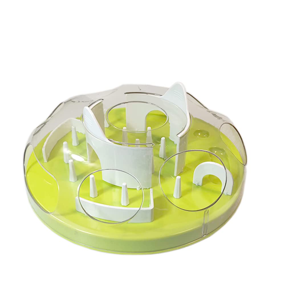 Interactive Puzzle Cat Feeder - Slow Feeder & Treat Maze Toy for Indoor Cats - Stimulate Hunting Instincts & Prevent Overeating - Perfect for Boredom Relief & Mealtime Enrichment