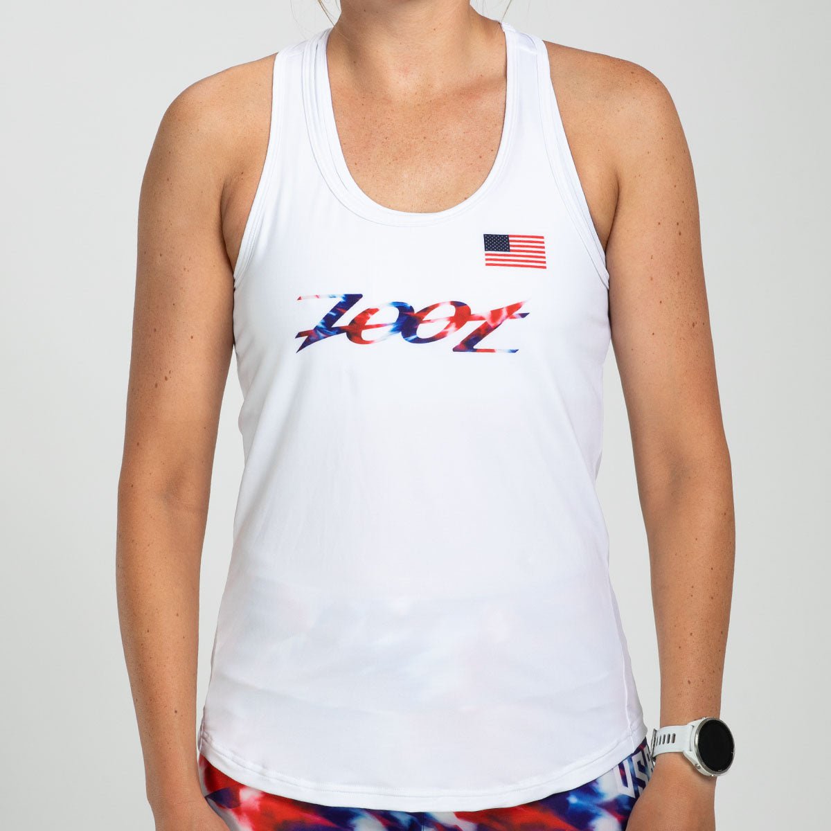 Women's Running Singlet - Lightweight Freedom White Tank Top for Athletic Performance & Workouts | Perfect for Marathon, Gym & Outdoor Sports