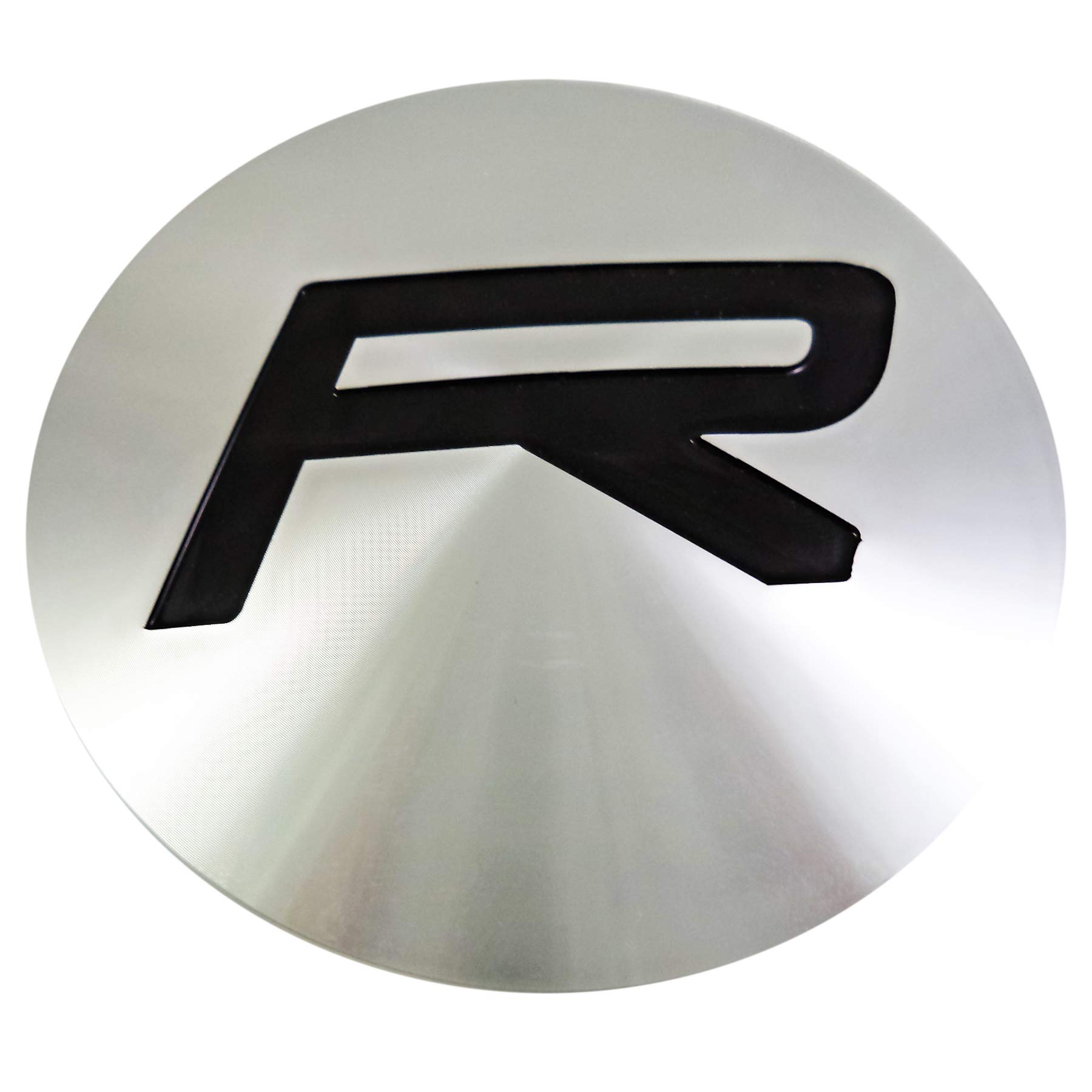 Custom Chrome/Black Logo Wheel Center Caps (Set of 4) - Premium Hub Caps for Cars, Trucks & SUVs - Perfect for Upgrading Vehicle Appearance & Protecting Wheel Hubs