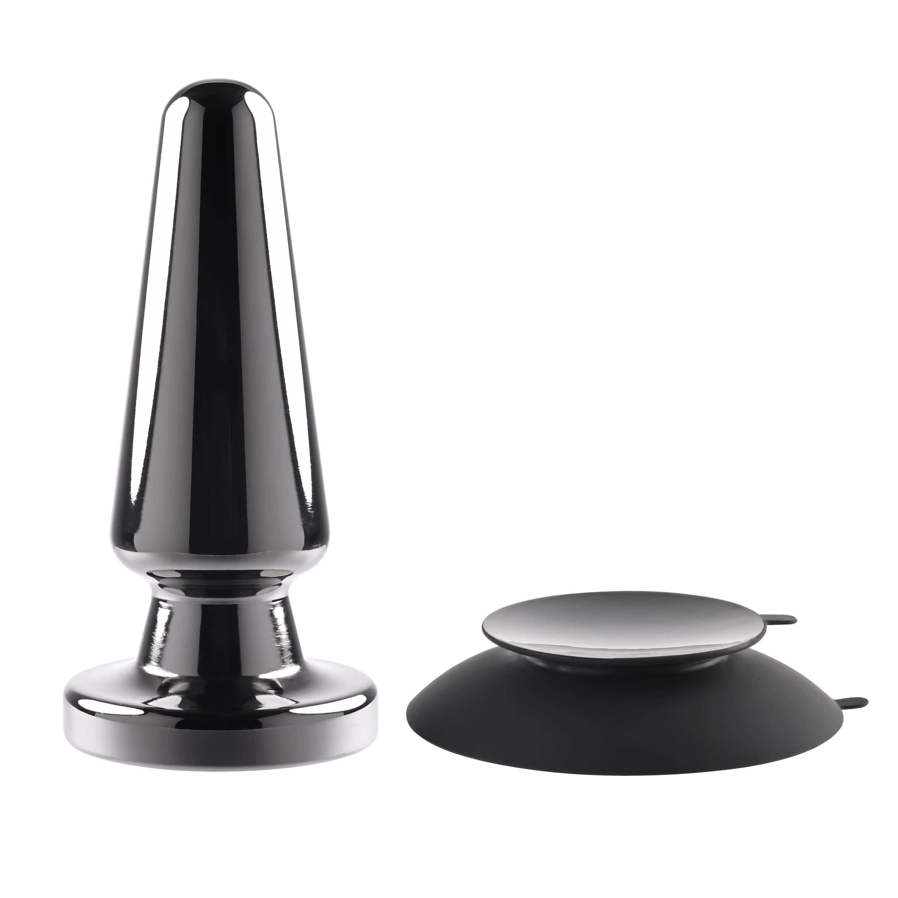 Premium Metal Vibrating Butt Plug with Strong Suction Cup - Remote Control Anal Toy for Couples Play & Solo Pleasure - Perfect for BDSM, Roleplay & Sensual Massage