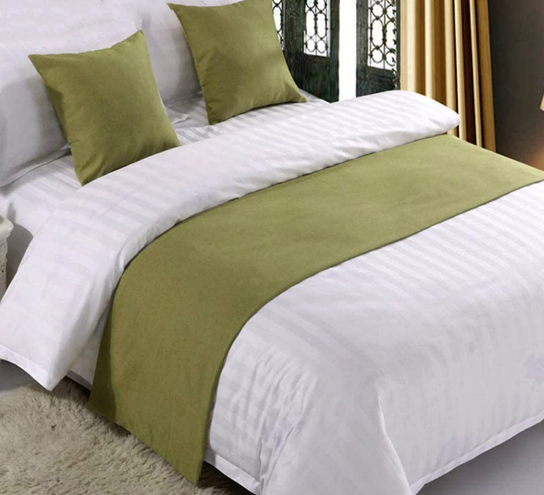 King Size Bed Runner Scarf - 100% Cotton Linen Bedspread Coverlet for Hotel & Home Decor (1 Piece) | Perfect for Foot of Bed Decoration, Queen & King Size Beds, Bedroom Styling