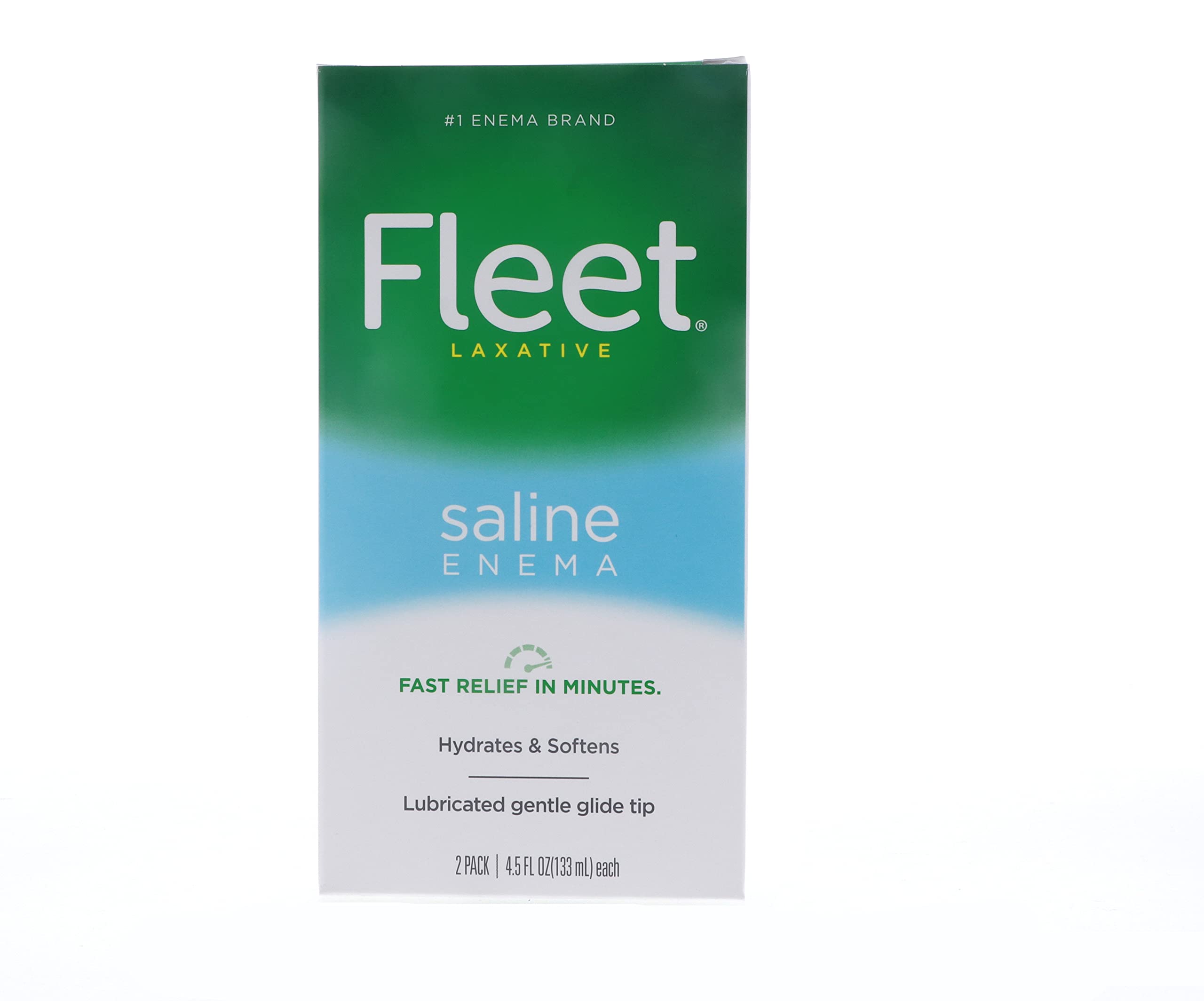 Fleet Saline Enema Twin Pack - 4.5 oz Bottles (Pack of 4) | Fast Relief for Constipation & Bowel Cleansing | Perfect for Colonoscopy Prep, Travel & Home Use