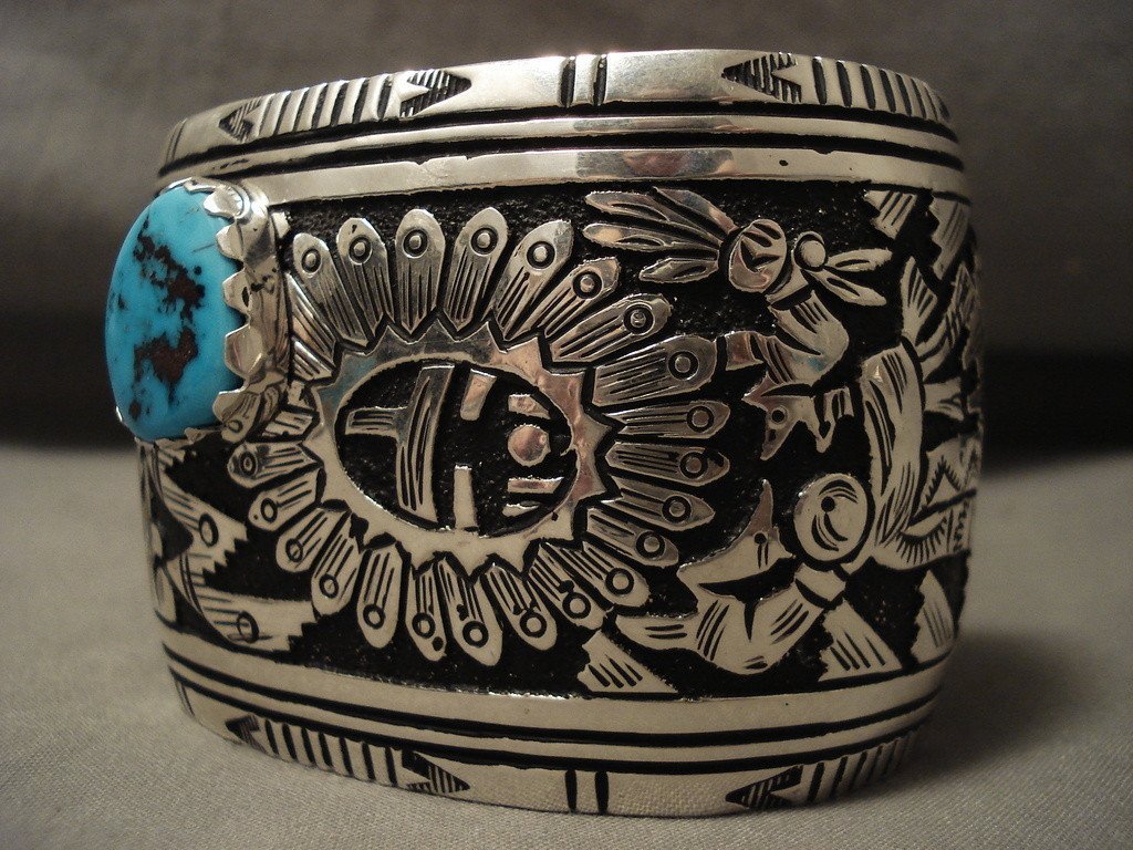 Authentic Navajo Turquoise Silver Bracelet - Handmade Native American Jewelry for Women - Perfect for Boho Fashion, Festivals & Gift Giving