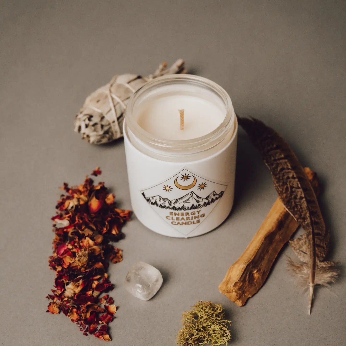 Energy Clearing Candle - Natural Soy Wax for Home Cleansing, Meditation & Spiritual Healing | Aromatherapy for Positive Vibes & Stress Relief