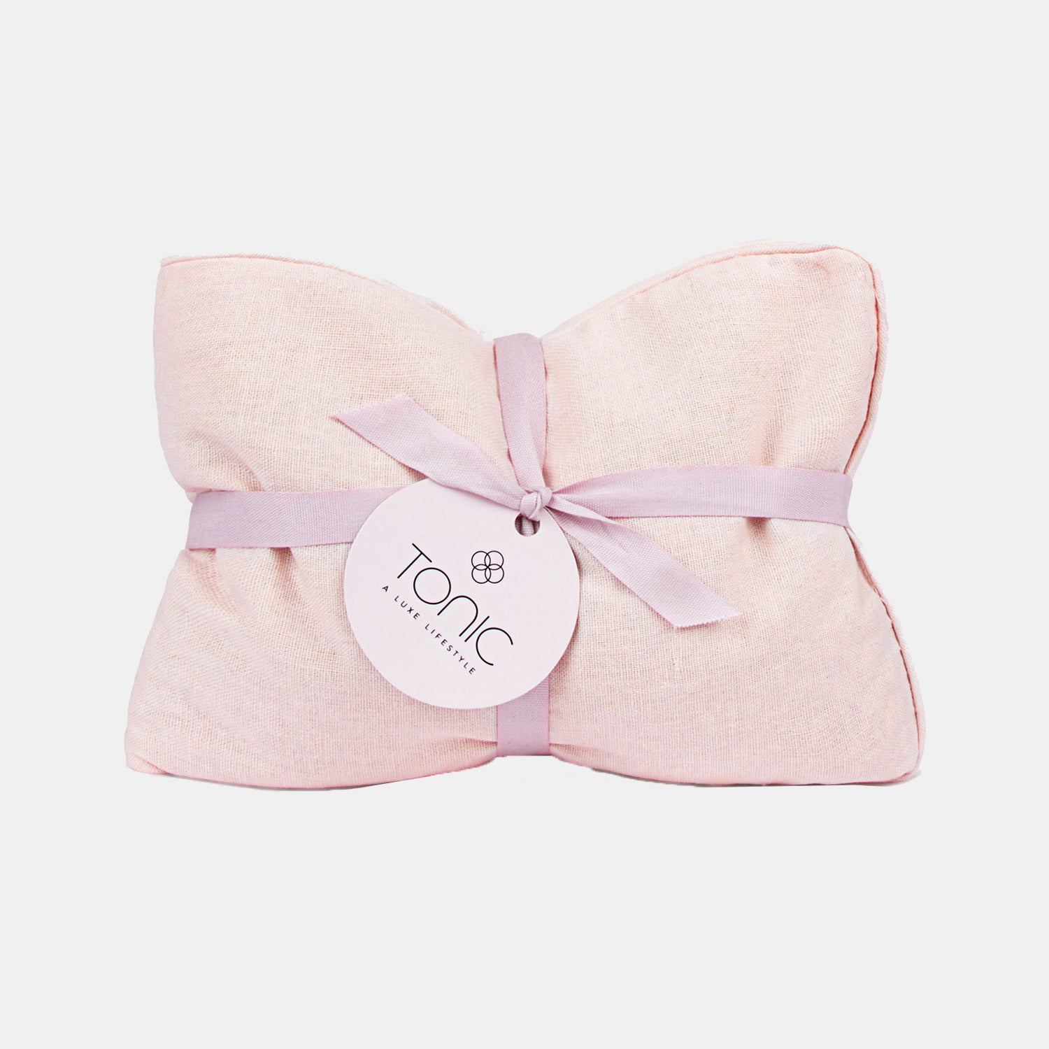 Luxury Heat Pillow - Soft Linen Cover in Blush Pink for Pain Relief & Relaxation - Perfect for Neck, Back, and Shoulder Pain Relief at Home or Office