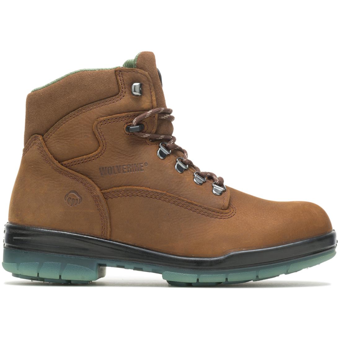 DuraShocks® I-90 Waterproof Insulated Soft Toe Work Boots for Men - Brown Safety Shoes for Construction, Winter & Outdoor Work