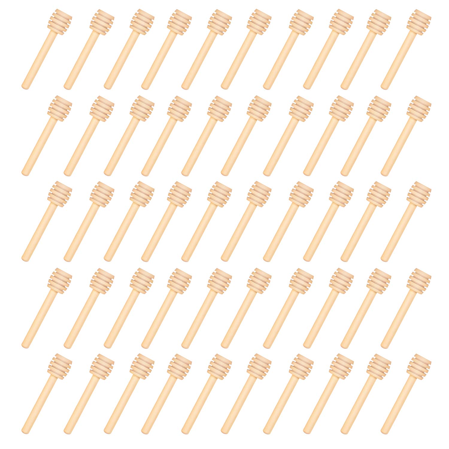 150 Pack 3 Inch Mini Wood Honey Dipper Sticks - Individually Wrapped Natural Wooden Honey Stirrers for Tea, Coffee, Yogurt & Baking - Perfect for Honey Jars, Gift Sets & Kitchen Use