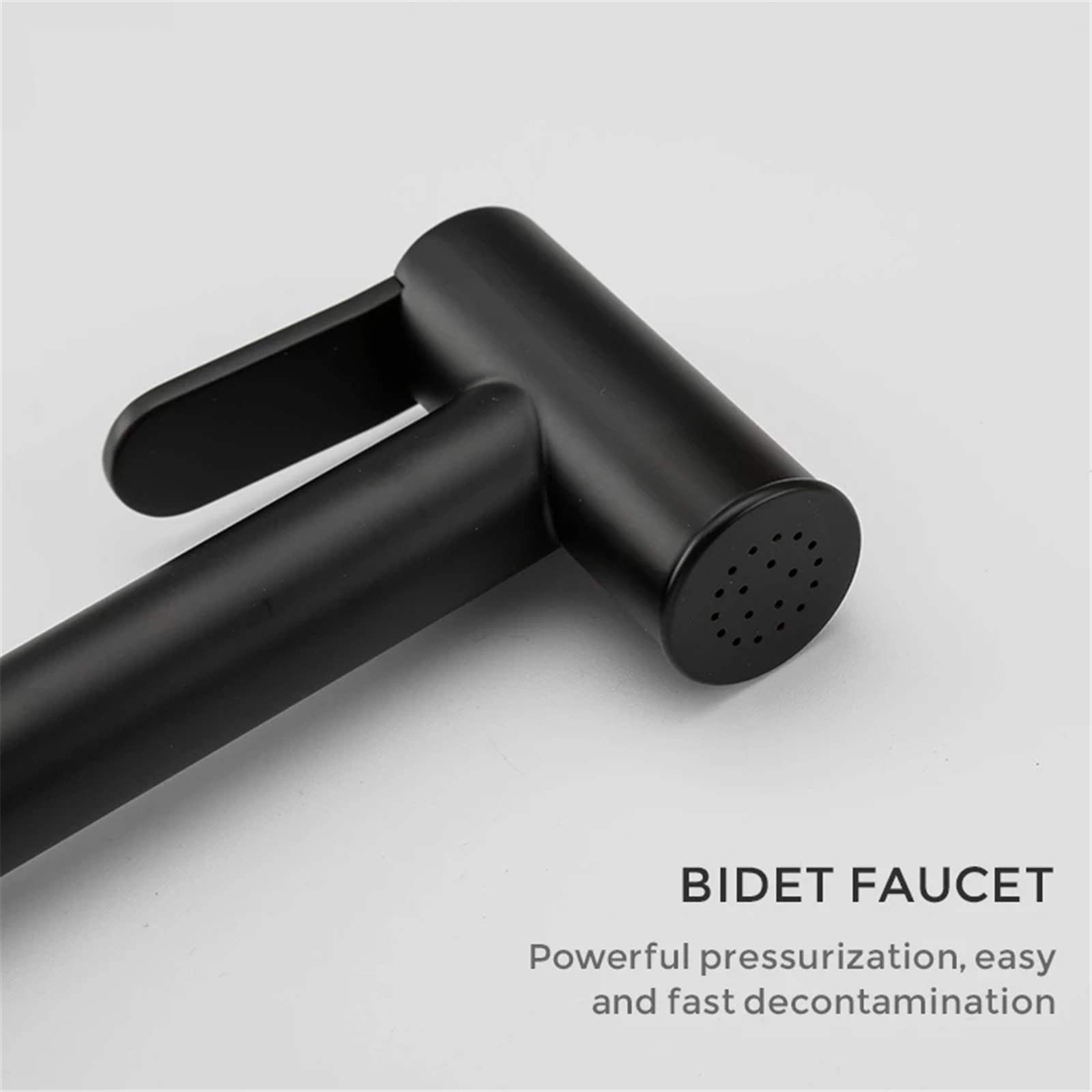 XBSXP Black Thermostatic Bidet Faucet - Brass Toilet Sprayer with Temperature Control - Bathroom Bidet Shower for Toilet Cleaning & Personal Hygiene - Perfect for Modern Bathrooms & Water Conservation