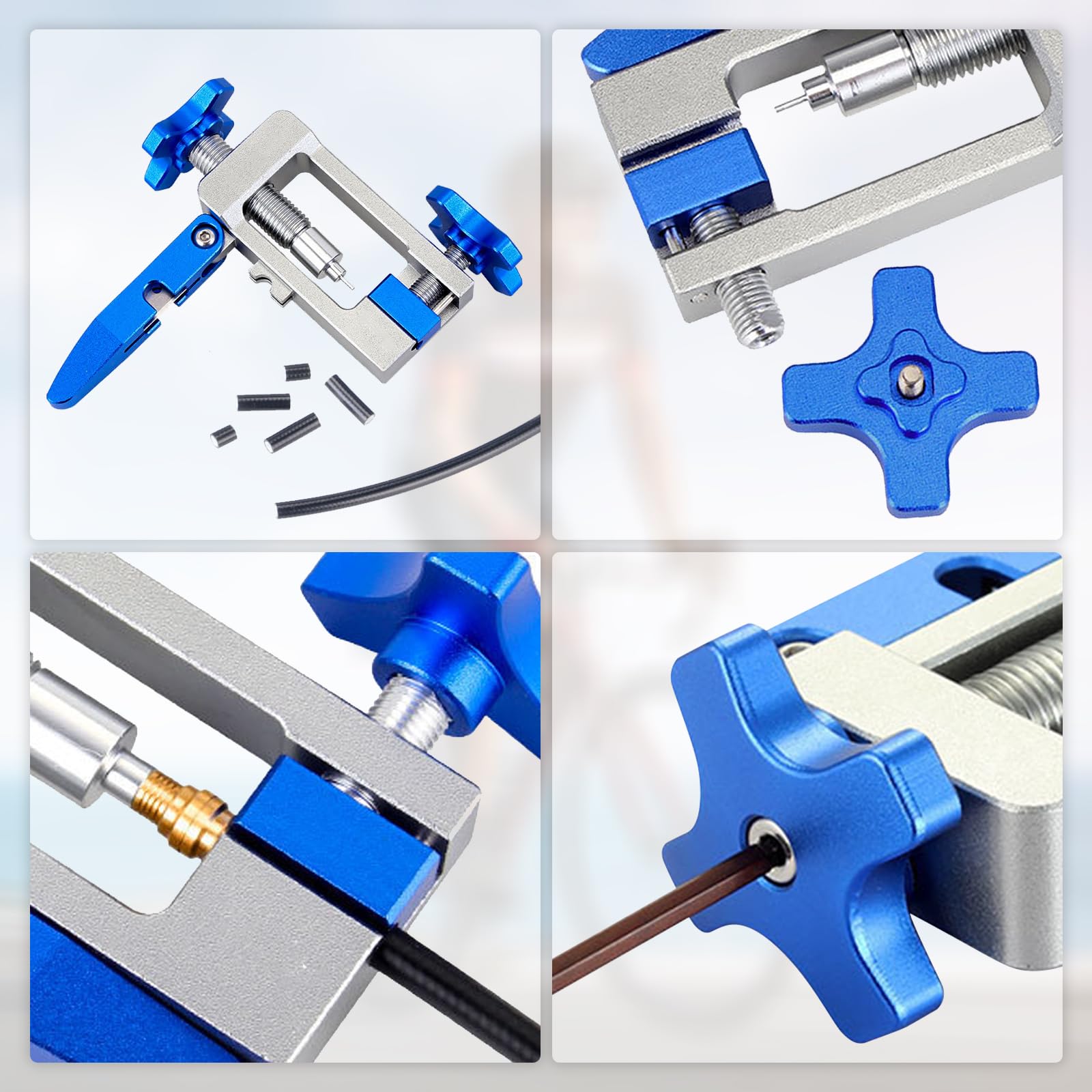 Hydraulic Brake Tool Kit for Bicycles - 2-in-1 Hose Cutter & Fitting Insert Tool with Barb Olive for Disc Brakes | Perfect for Bike Maintenance & Repair at Home or Shop