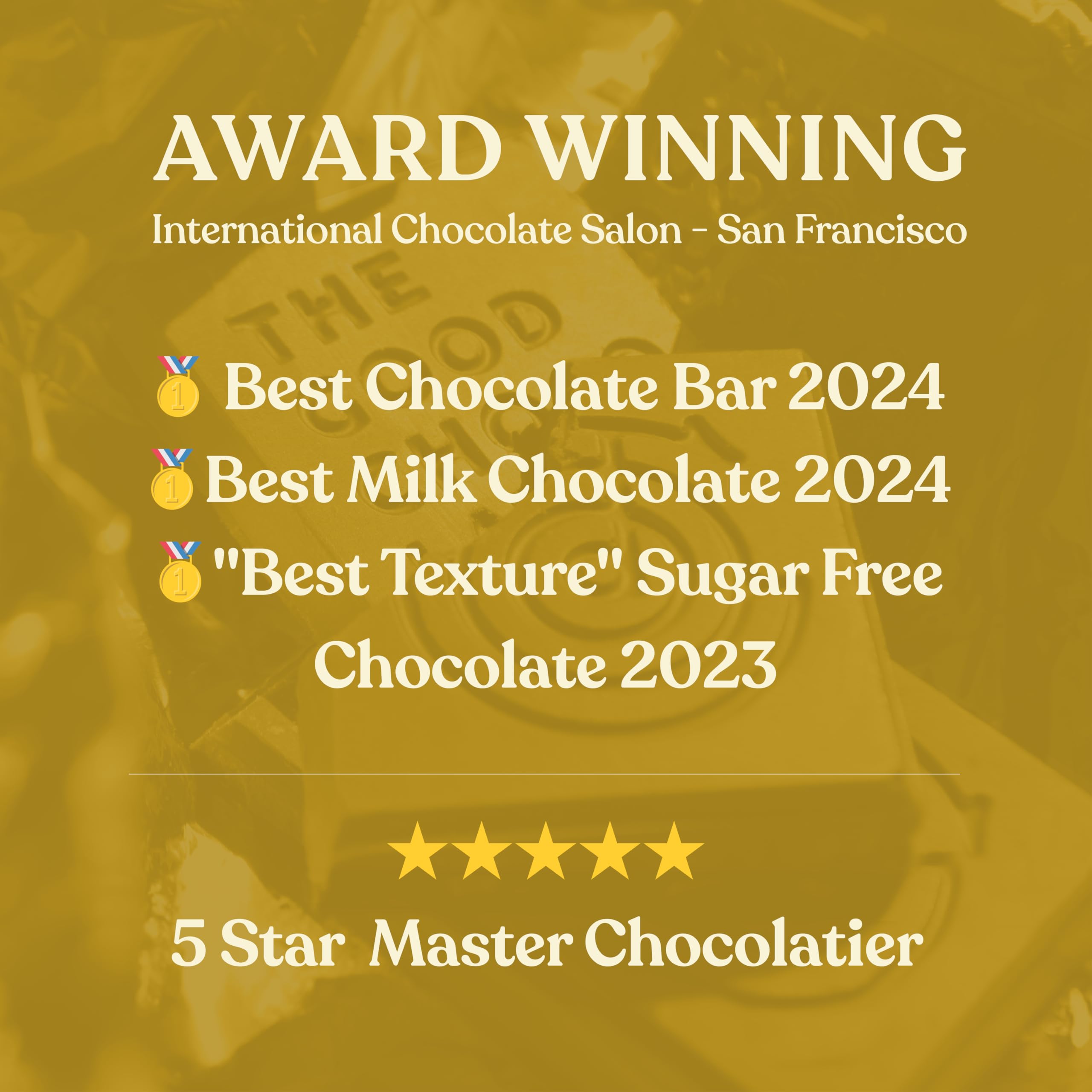 The Good Chocolate - Sugar-Free Ginger Chocolate Squares | Low Carb, Low Calorie Vegan Snack | 24-Piece Family Pack | Perfect for Keto Diet, Healthy Treats & Gift Giving