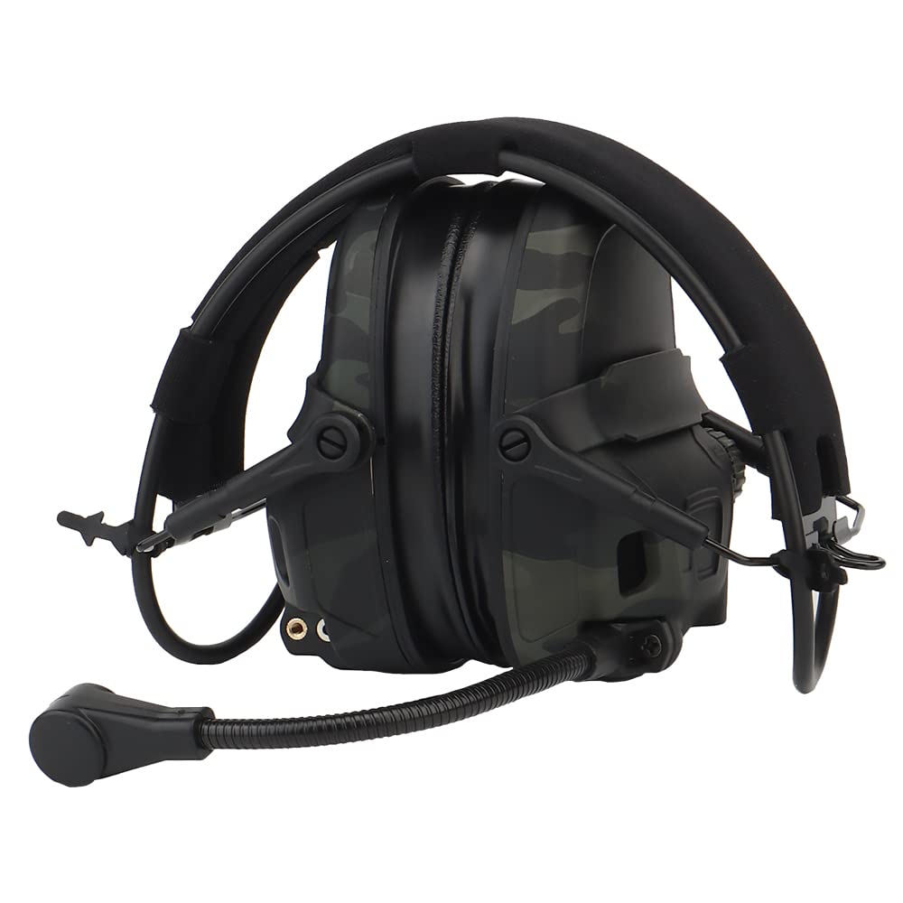 Tactical Headset for Hunting & Shooting - Noise Cancelling Headphones Compatible with OPS Core ARC & Wendy Helmets - 2-in-1 GEN 6 Head Mounted Earmuffs - Perfect for Outdoor Sports, Military Training & Range Shooting
