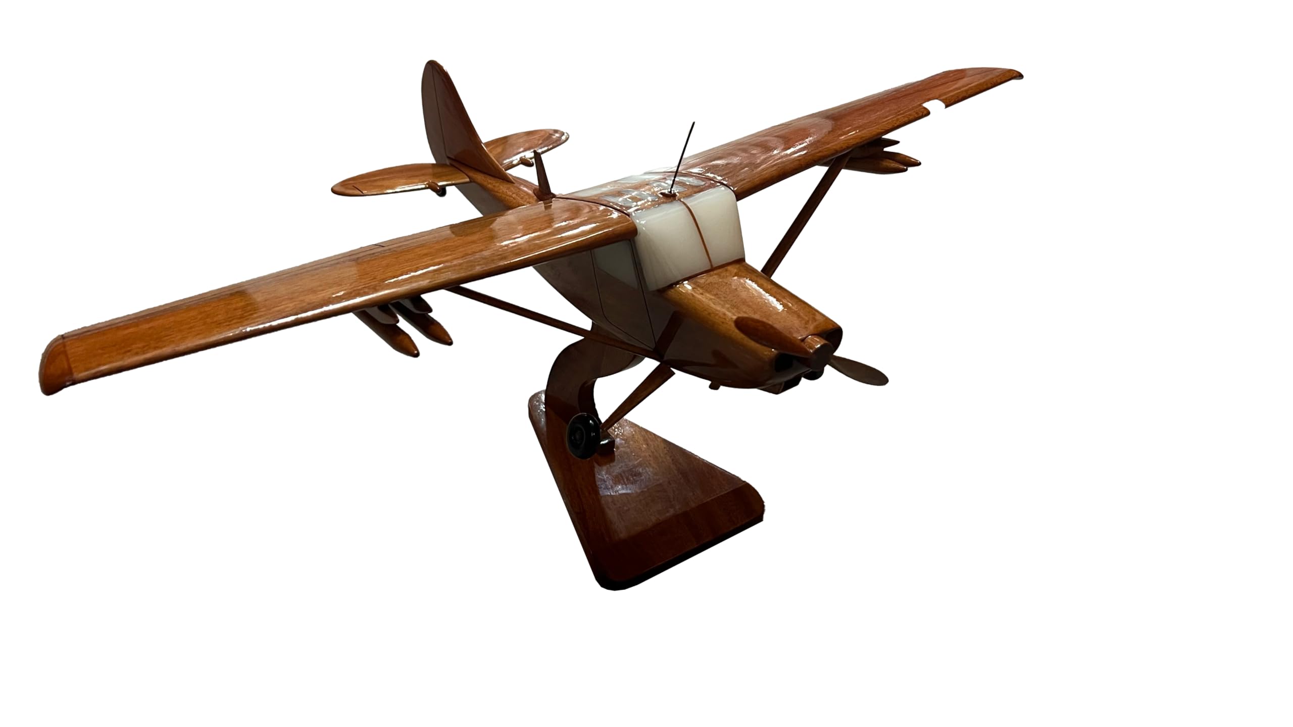 Premium Mahogany Wood Desktop Airplane Model - Handcrafted Wooden Aircraft Decor for Office & Home - Perfect Gift for Aviation Enthusiasts & Collectors (Use as Desk Decor, Bookshelf Display, or Aviation-Themed Room Accent)