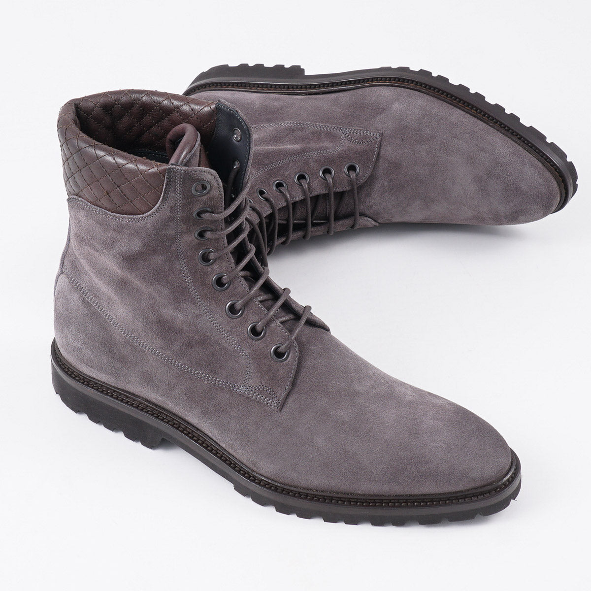 Di Bianco 'Torino' Suede Combat Boots - Women's Chunky Heel Ankle Boots for Fall & Winter | Stylish & Comfortable for Casual Outfits, Date Night & Office Wear
