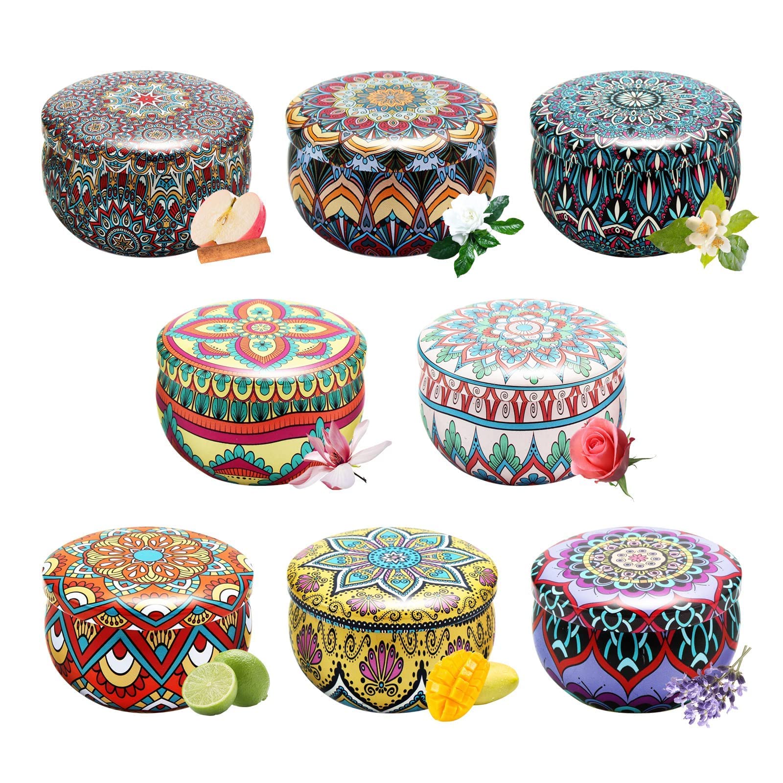 8 Pack Aromatherapy Soy Candles - Natural Stress Relief Scented Candles 2.5oz for Home, Valentine's Day, Christmas & Holiday Decor | Perfect for Relaxation, Romantic Gifts & Party Decorations
