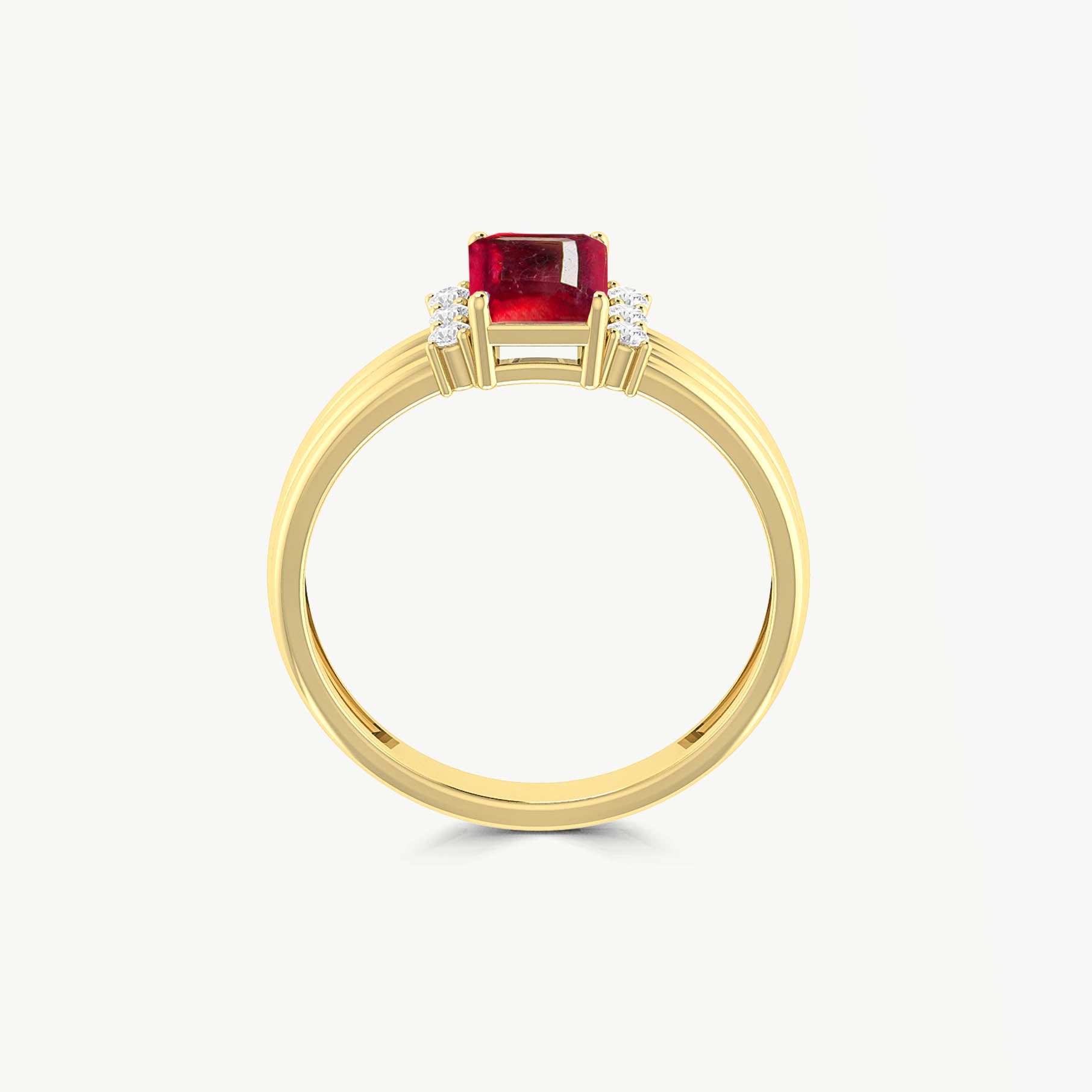Authentic Natural Ruby Wedding Ring in Sterling Silver or Gold Vermeil - Perfect for Engagement, Anniversary & Bridal Jewelry Gifts