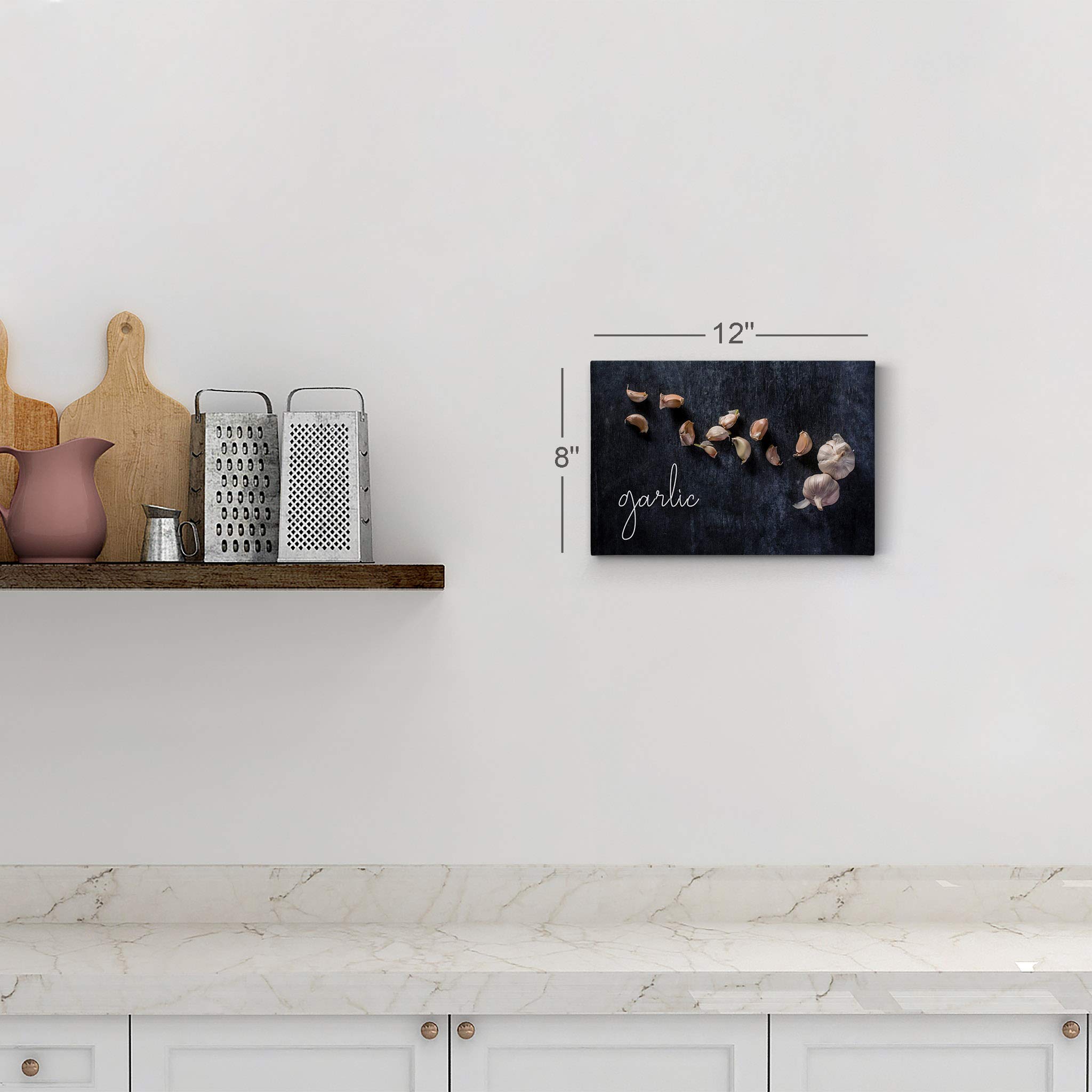 Smile Art Design Garlic Cloves Rustic Kitchen Canvas Wall Art Print - Farmhouse Decor for Dining Room, Restaurant & Cafe - Modern Housewarming Gift (30x40 Inches, Ready to Hang) - Perfect for Country Kitchens, Italian Restaurants & Cozy Home Decor
