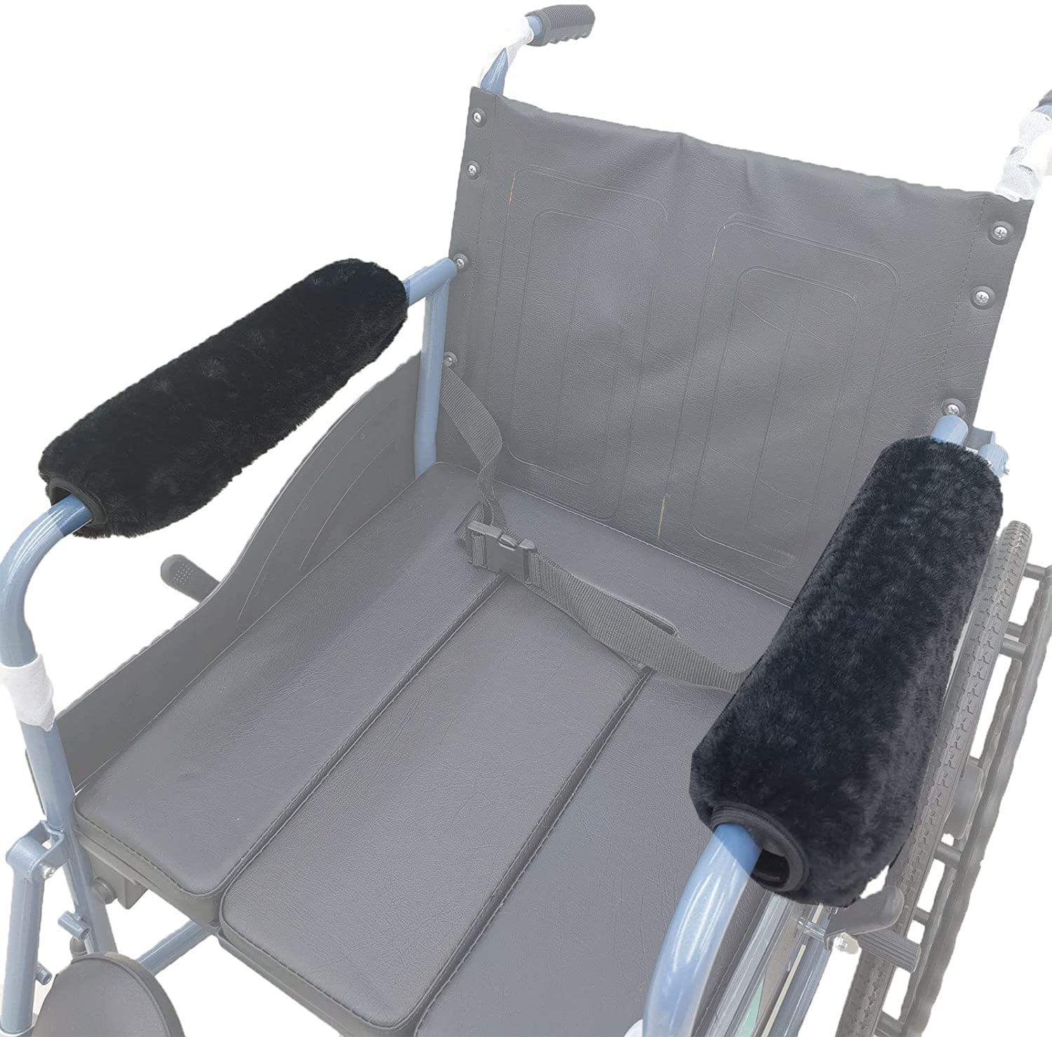 Wheelchair Armrest Covers - Soft Black Cushion Pads (100 Pack) | Comfortable Support for Wheelchair Users | Ideal for Home Care, Hospitals & Mobility Assistance