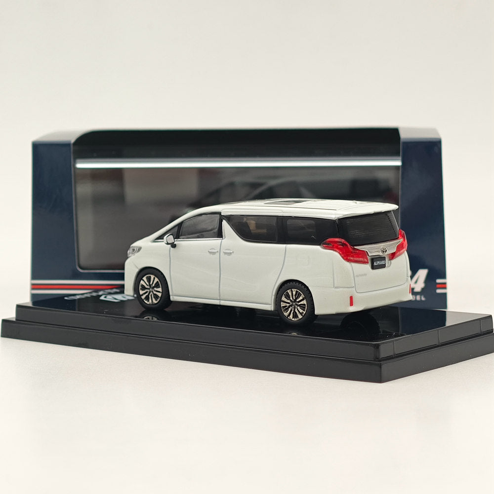 1/64 Scale Hobby Japan Toyota Alphard (H30W) Diecast Model Car with Sunroof - White Pearl Crystal Shine - Collectible Miniature Vehicle for Display, Gifts & Car Enthusiasts