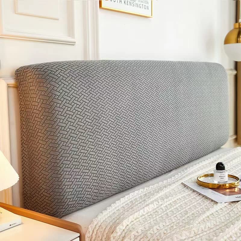 BEITUOPI Stretch Headboard Cover for Queen Size Bed - Dustproof Protector Slipcover 180cm/70in (Grey) - Perfect for Bedroom Decor & Headboard Protection