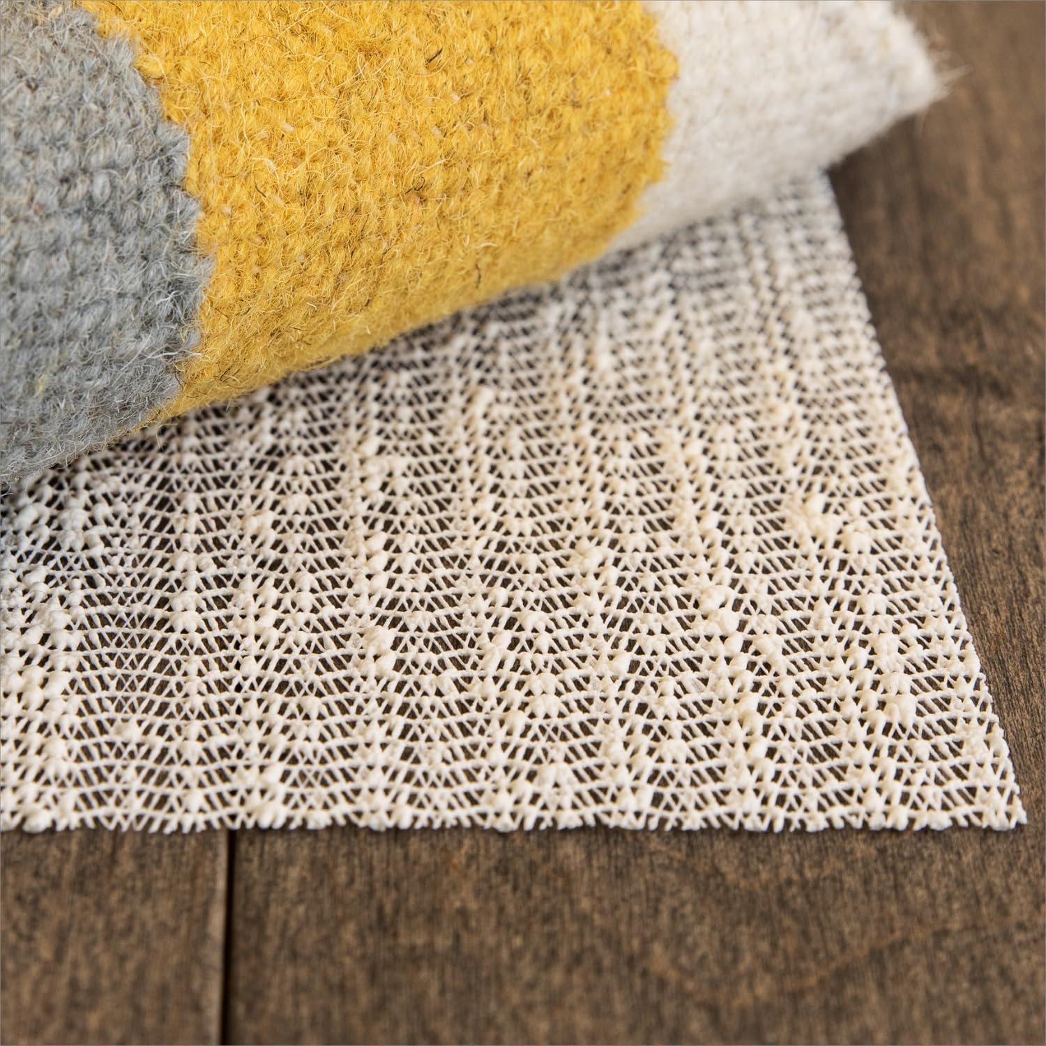 Grip-It Non-Slip Rug Pad for Hardwood Floors - Natural Low-Profile Rug Gripper for Area Rugs & Runner Rugs (12x18 ft) | Perfect for Living Room, Bedroom & High Traffic Areas