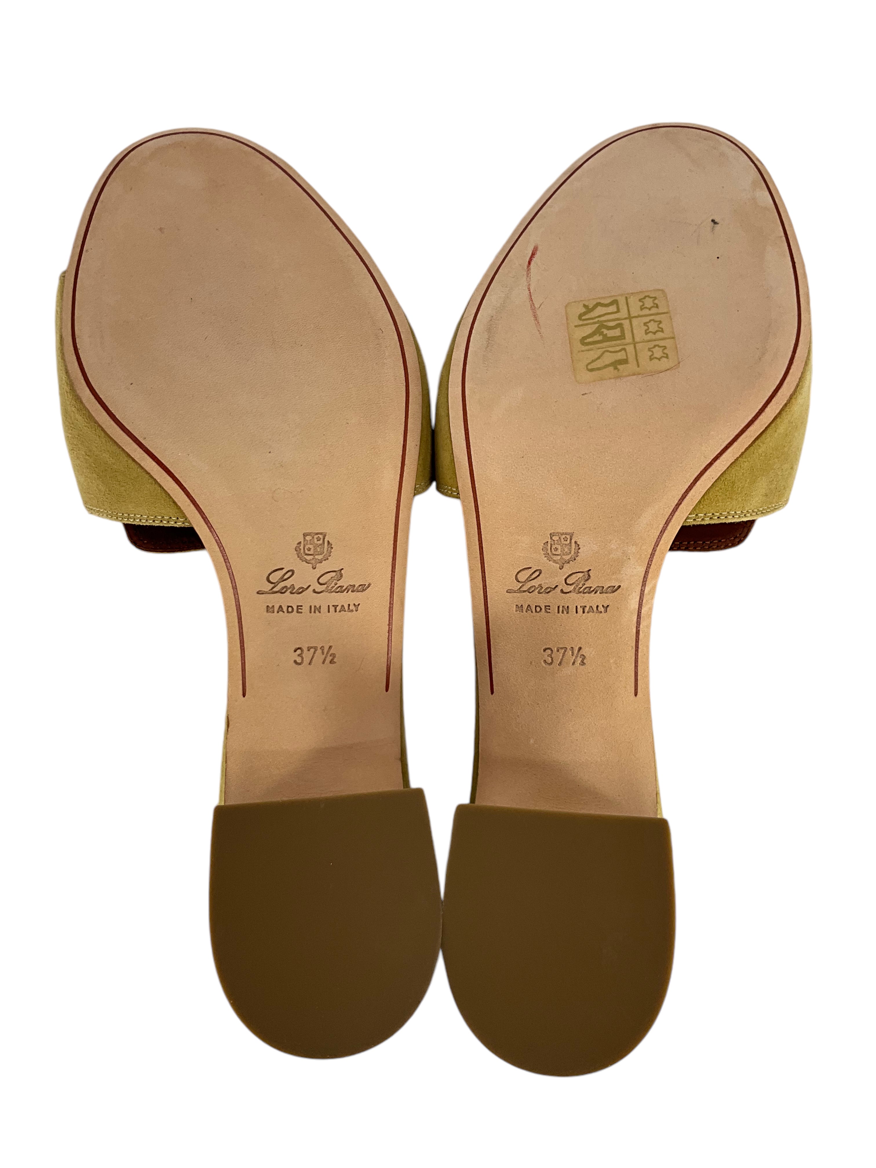 Loro Piana My Charms Suede Slide Mules Women's Size 7.5 | Comfortable Summer House Slippers for Indoor & Outdoor Wear