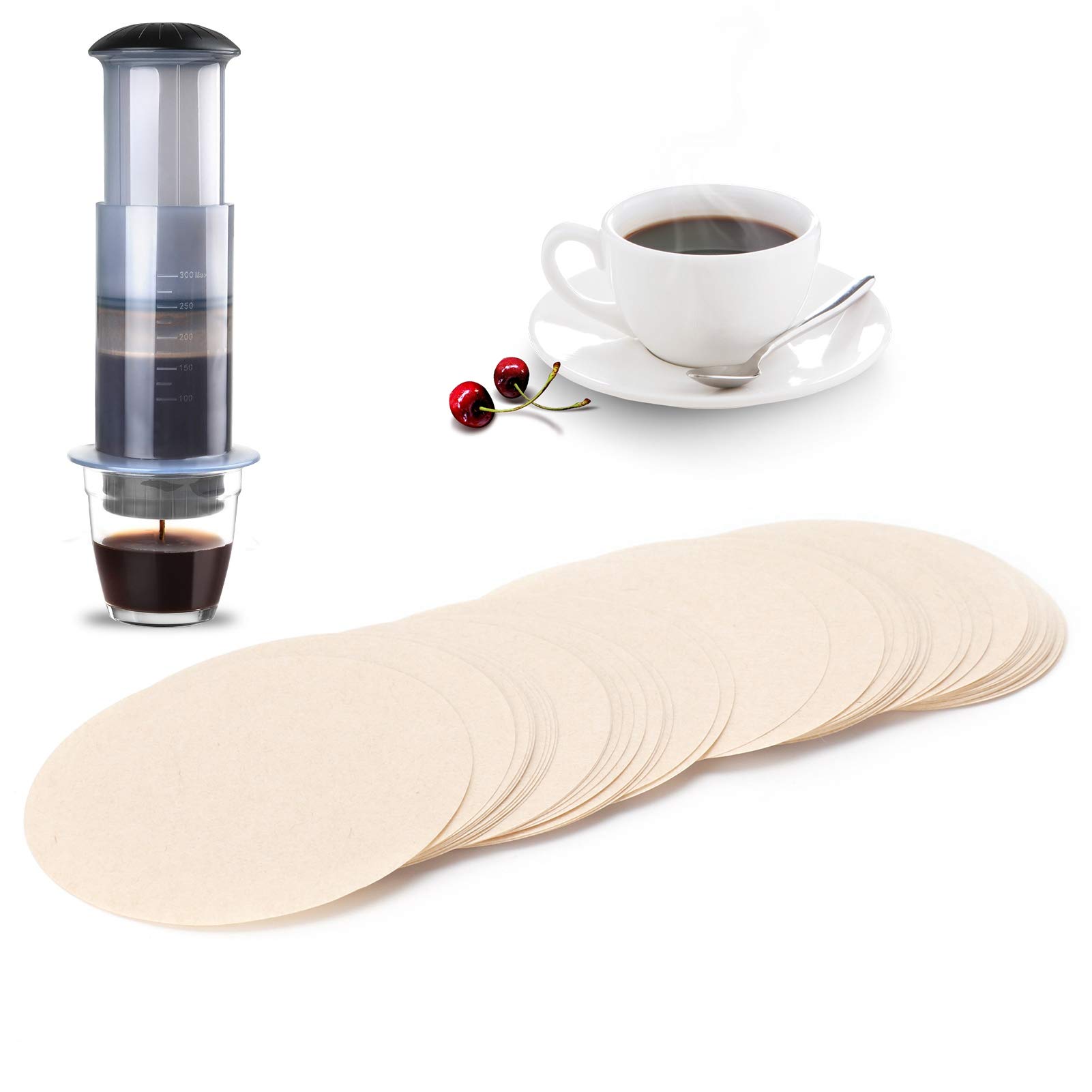 Eco-Friendly 50Pcs Coffee Filter Paper - Reusable & Healthy Coffee Strainer for Office, Home & Camping - Perfect for Drip Coffee Makers, French Press & Pour Over Brewing