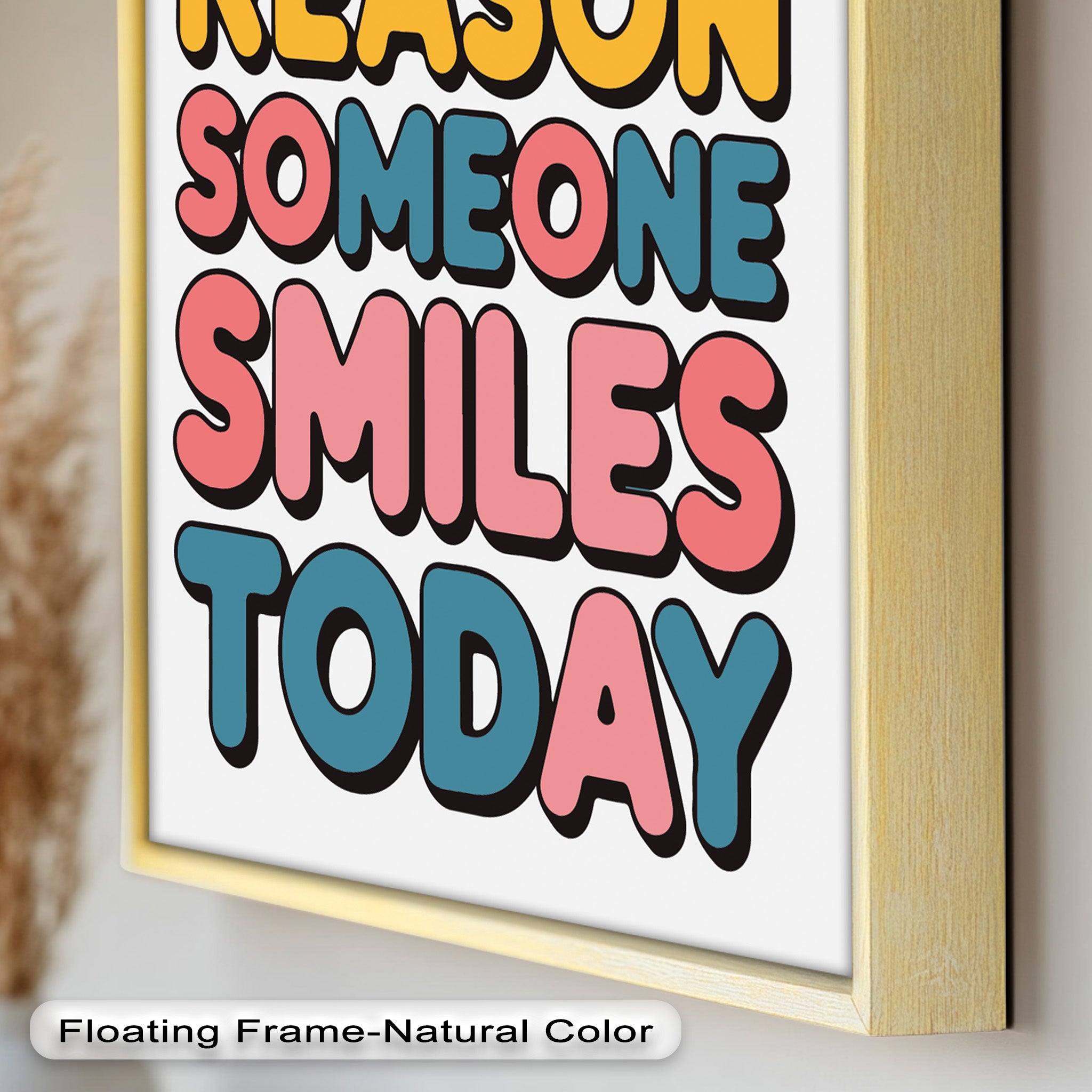 Be the Reason Someone Smiles - Handmade Oil Painting Wall Art for Living Room, Bedroom & Office Decor | Unique Gift Idea for Home & Holidays