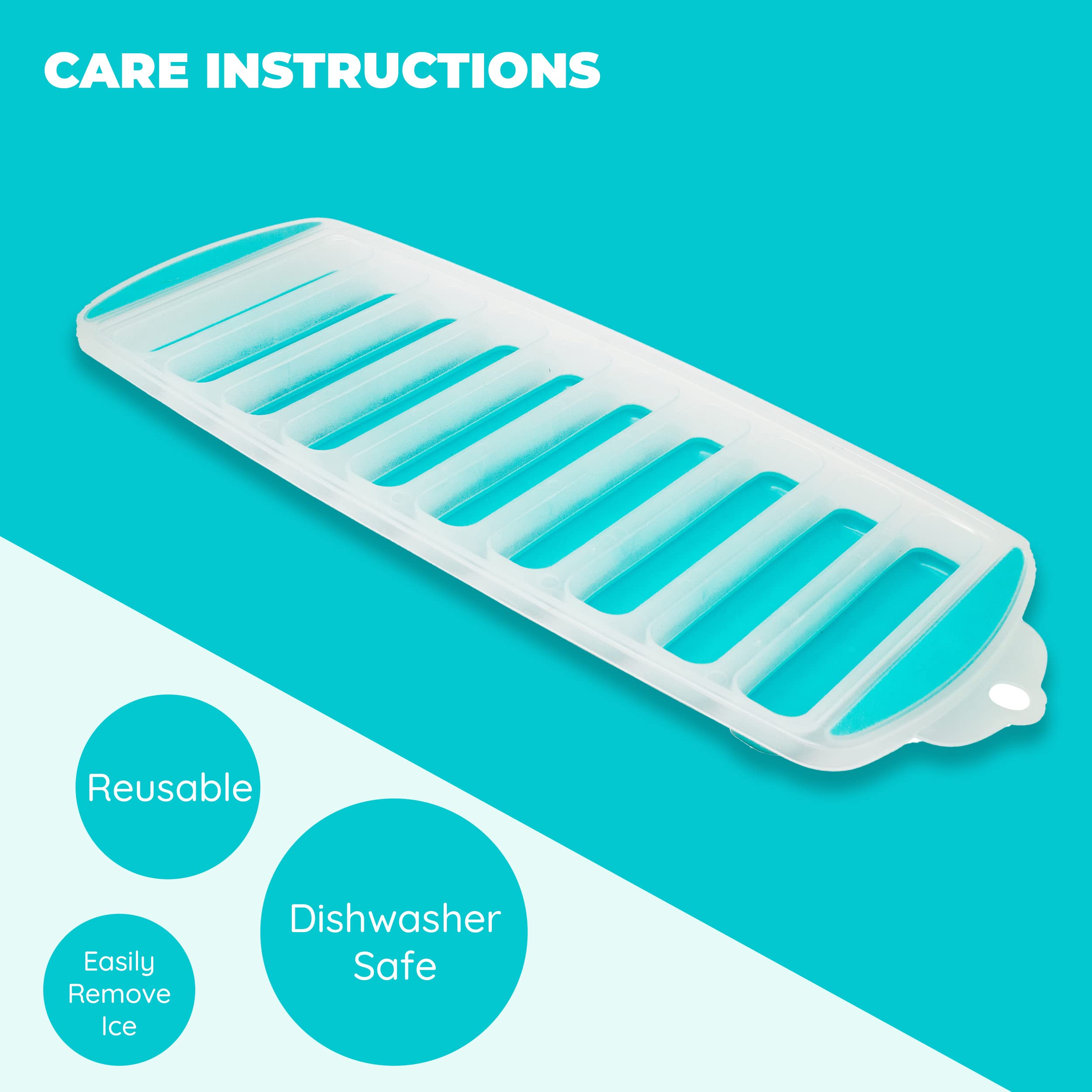 **Reusable Silicone & Plastic Ice Cube Stick Tray for Water Bottles – Easy Push & Pop Ice Cubes – 1 Pack – Perfect for Sports, Hiking, and Outdoor Activities**